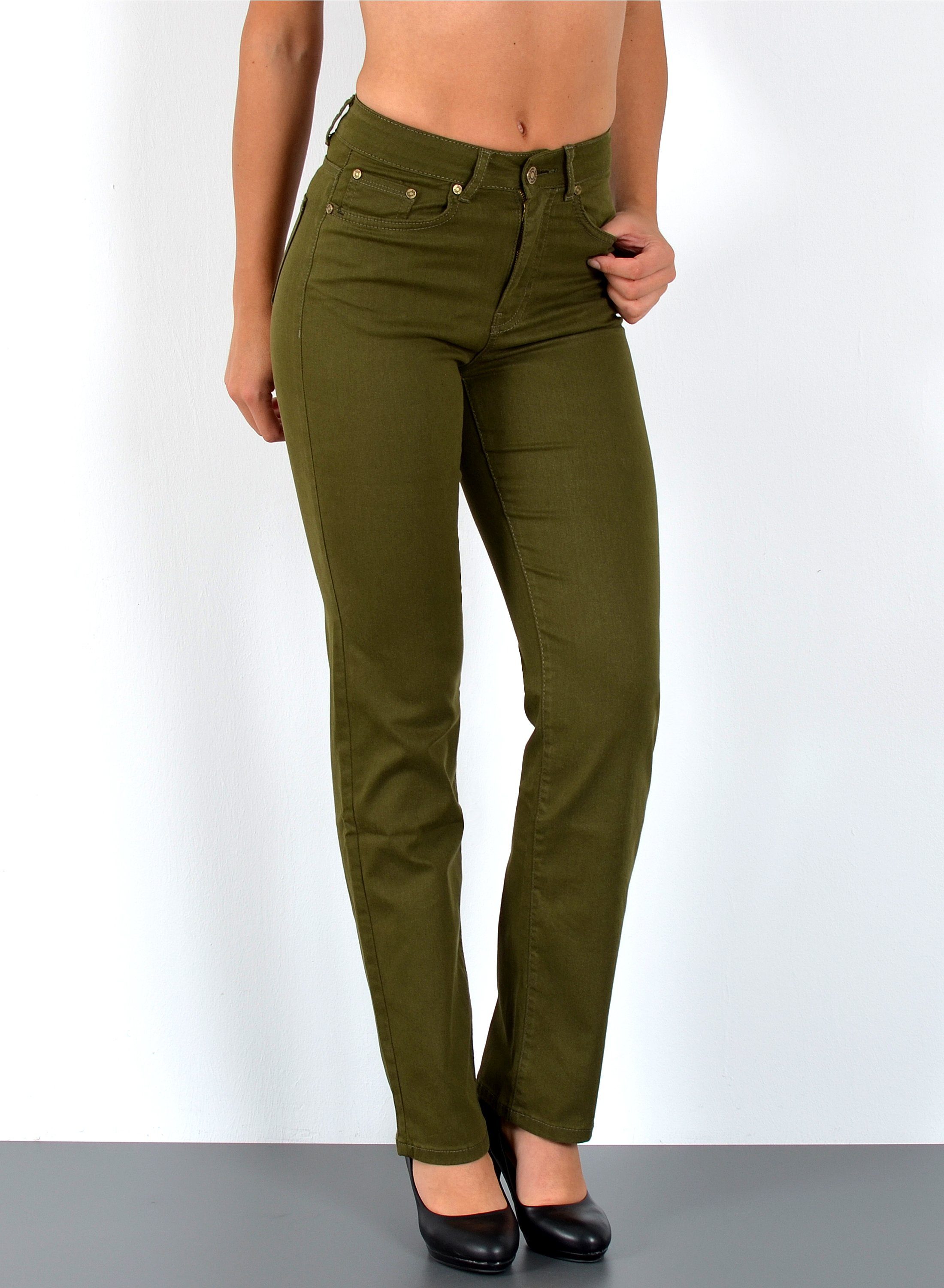 ESRA Stoffhose Damen Straight Fit Hose günstig online kaufen