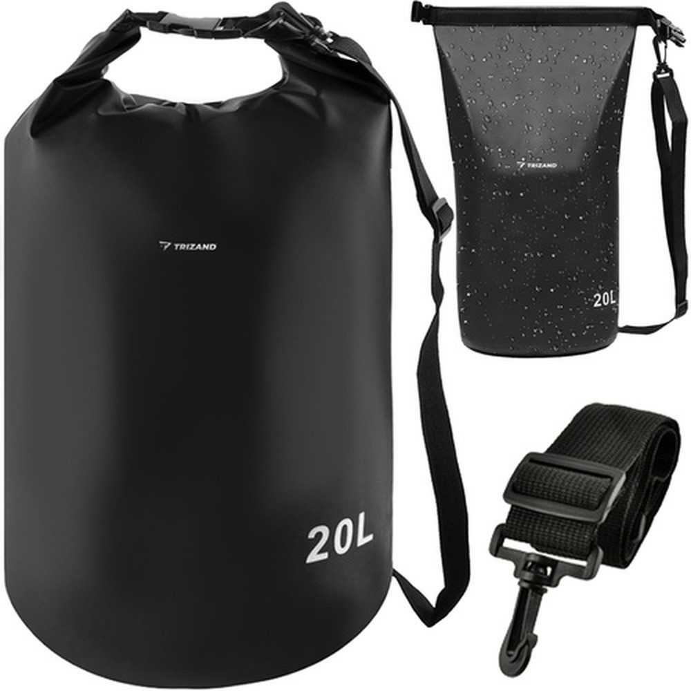 Trizand Beuteltasche Wasserdichte Tasche 20 L (Spar-Set, 1-tlg., langlebig, praktisch), strapazierfähig, wasserdicht und beständig gegen Abrieb