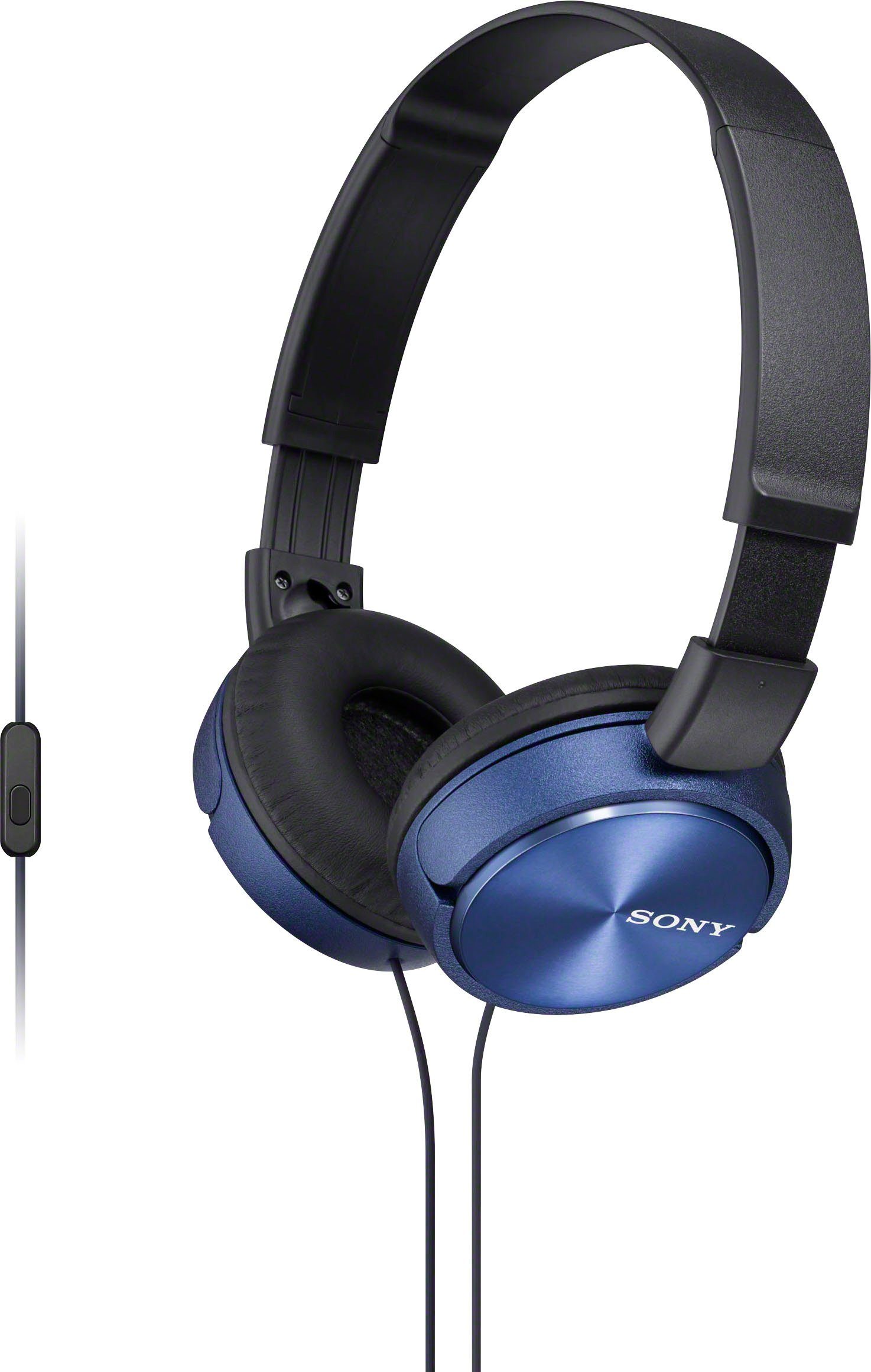 Over-Ear-Kopfhörer blau Headset (mit MDR-ZX310AP Sony Funktion)