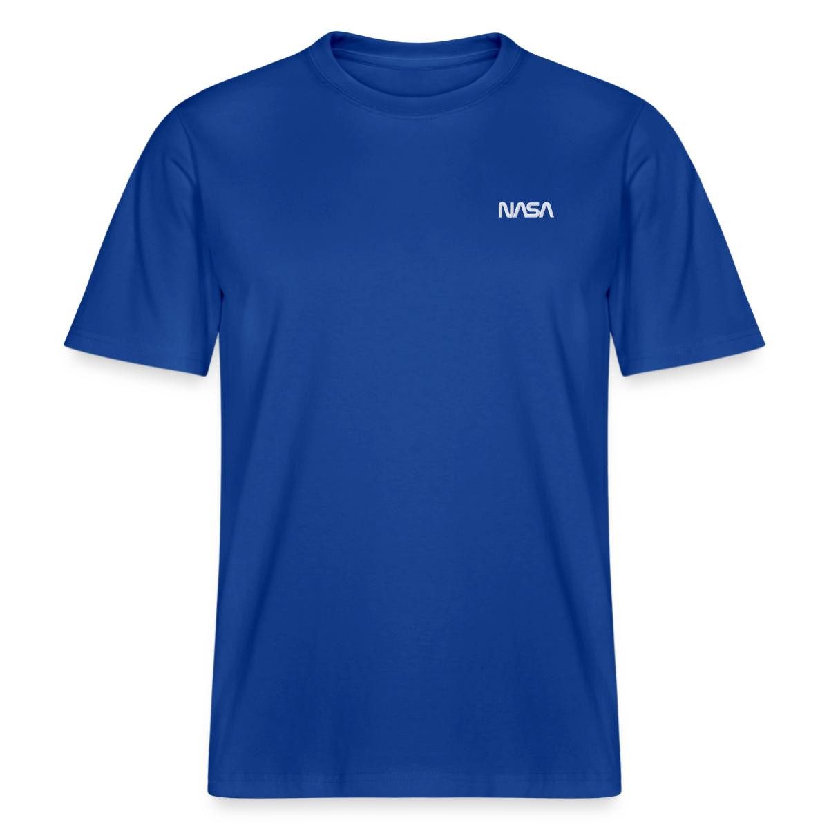 Spreadshirt T-Shirt Nasa Logo Klein Weiß Stick Relaxed Fit Unisex T-Shirt (1-tlg)