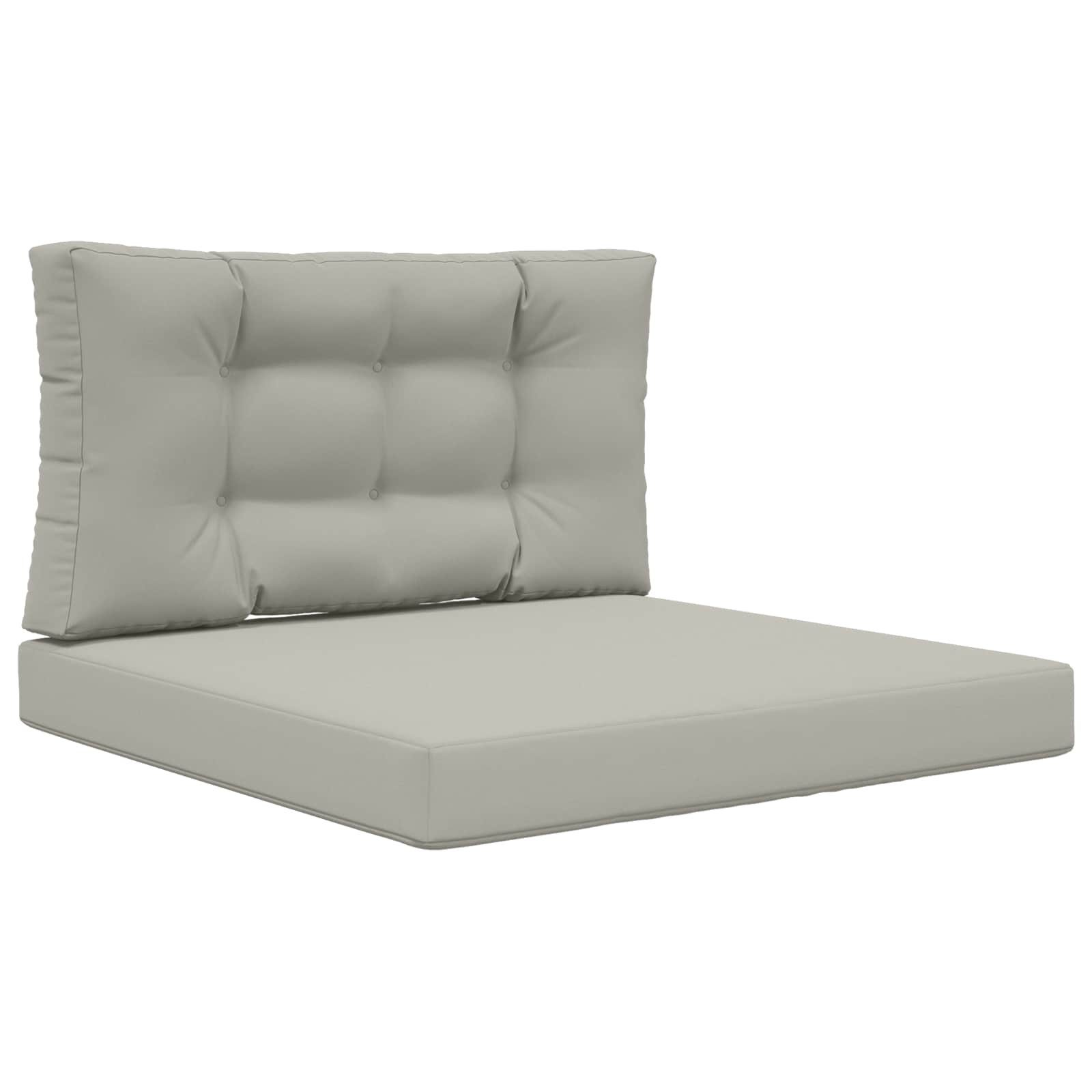 vidaXL Sitzauflage Sofakissen für draußen Polyester Grau 80 x 80 cm, (2 St)