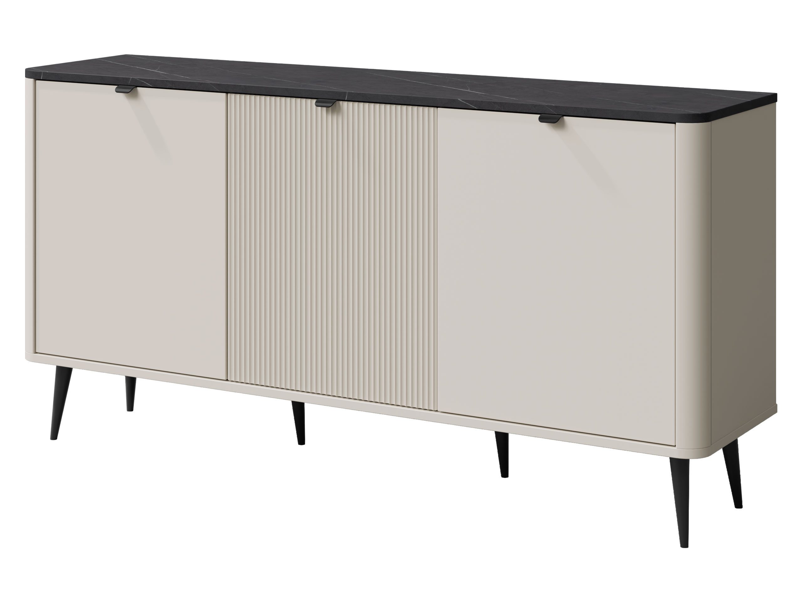 MIRJAN24 Kommode Marly 3D RE08 (mit drei Drehtüren), 160x40x82 cm