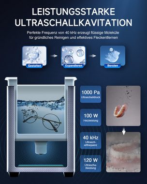 CREWORKS Ultraschallreiniger 3L Ultraschallreinigungsgerät Ultraschallgerät mechanisch inkl. Korb