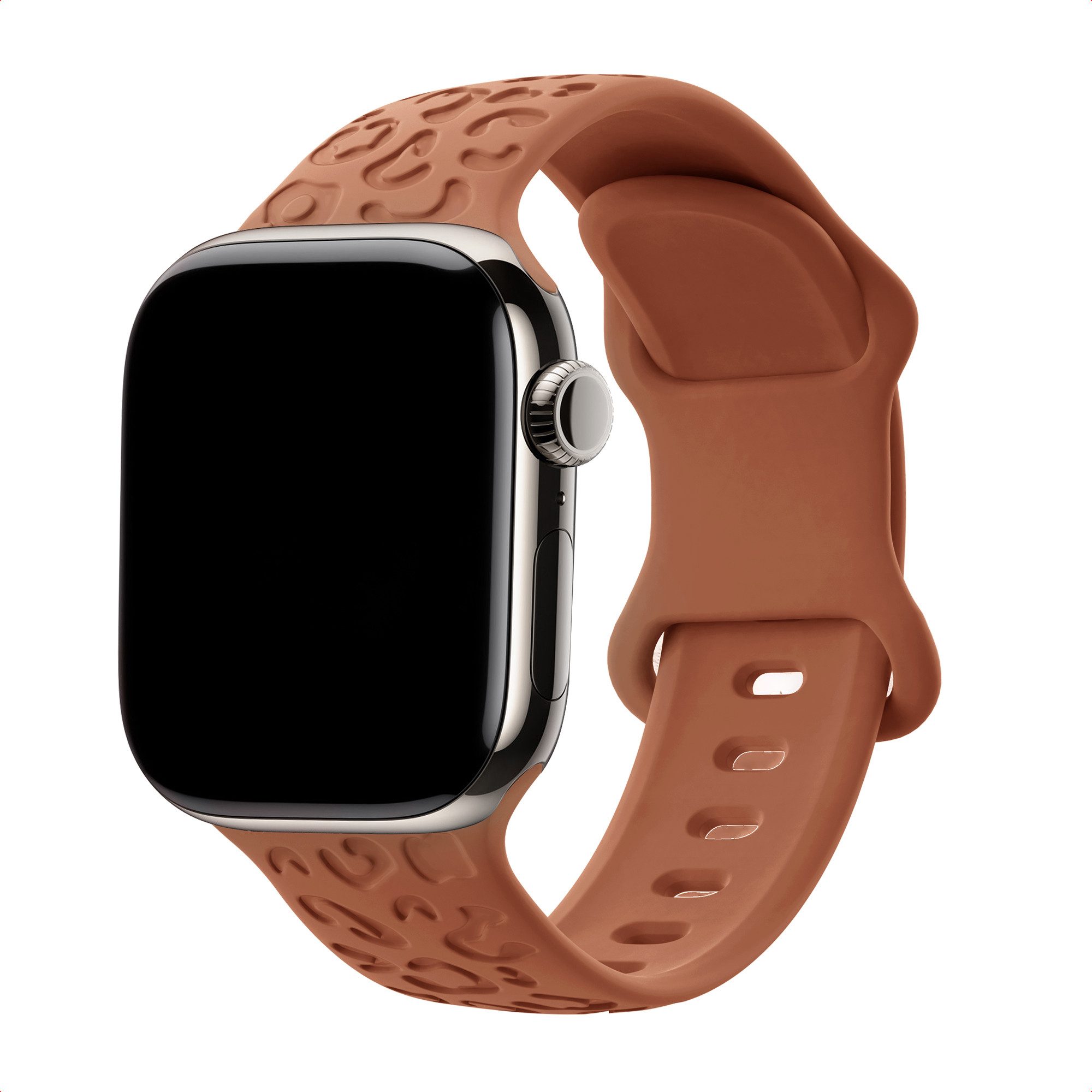 imoshion Smartwatch-Armband imoshion Silikonarmband Leopardenmuster für Apple Watch, 38/40/41/42