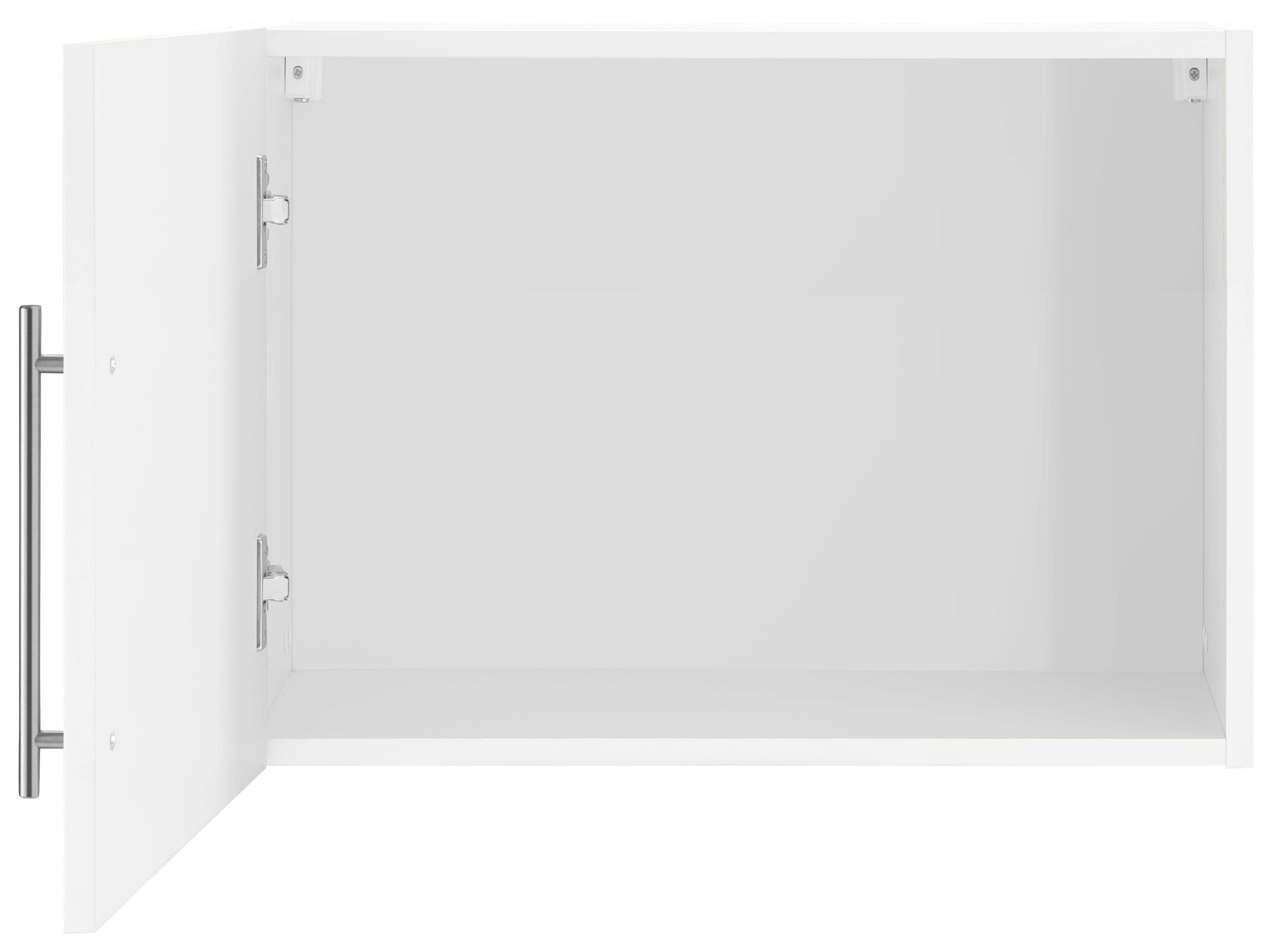 wiho Küchen Kurzhängeschrank Cali Glanz, Front: Weiß breit Korpus: weiß cm Weiß | 60