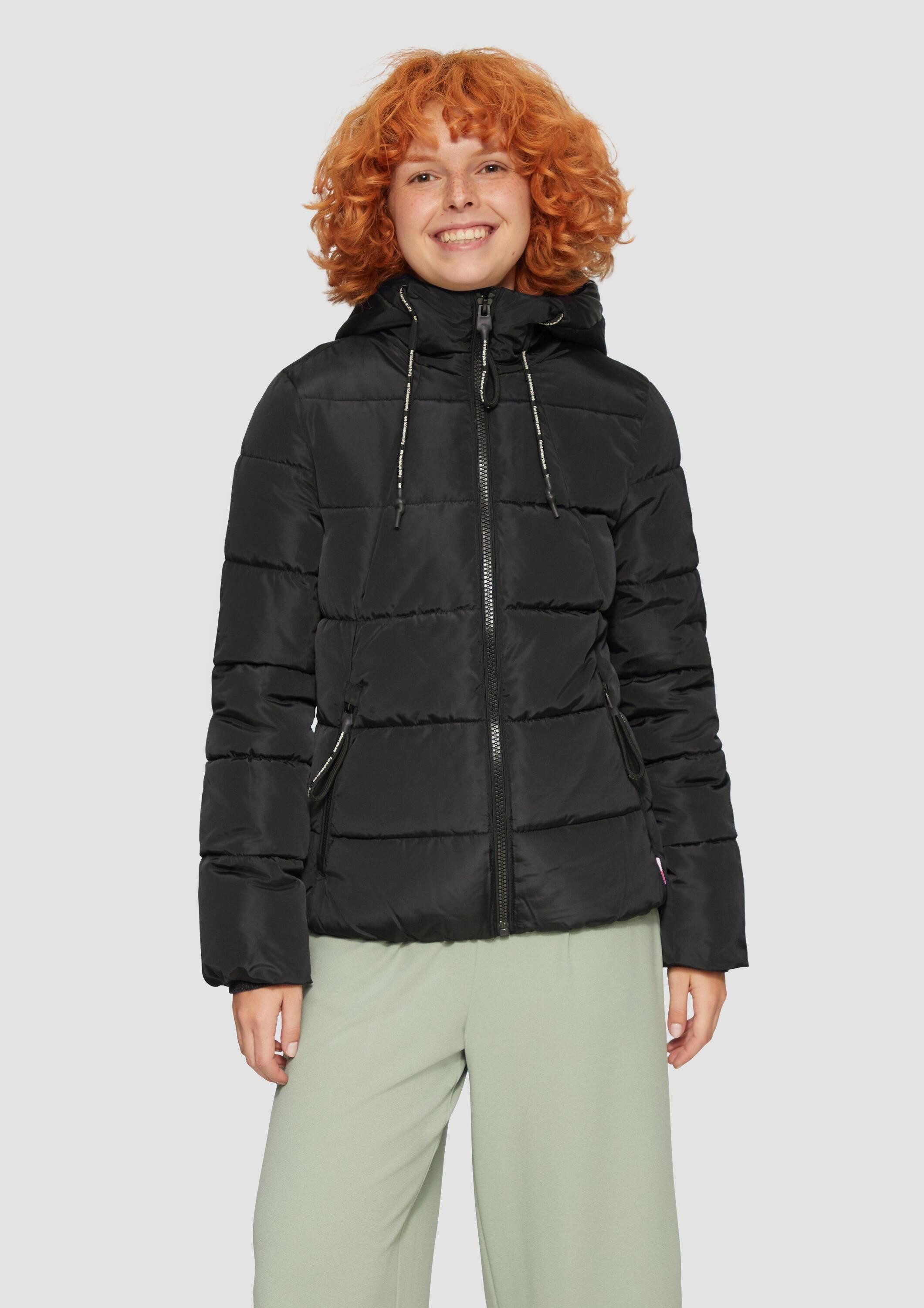 QS Winterjacke Outdoor-Jacke Wattierte Steppjacke mit Kapuze günstig online kaufen