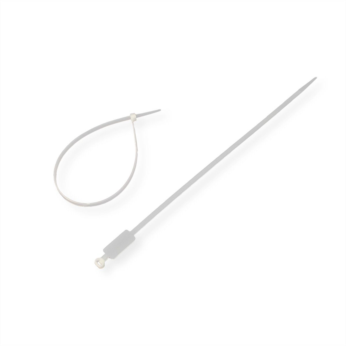 VALUE Kabelführung Kabelbinder, 30cm, 4,8mm, Beschriftungsfeld, 100 Stk.