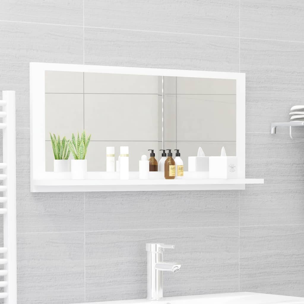 80x10,5x37 Badezimmerspiegelschrank vidaXL (1-St) cm Holzwerkstoff Badspiegel Weiß