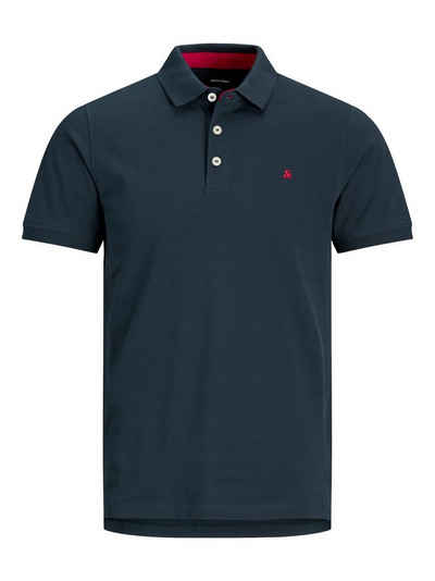Jack & Jones Poloshirt Polo Shirt JJEPAULOS Sommer Hemd Kragen Pique Cotton (1-tlg) 3613 in Dunkelblau-2