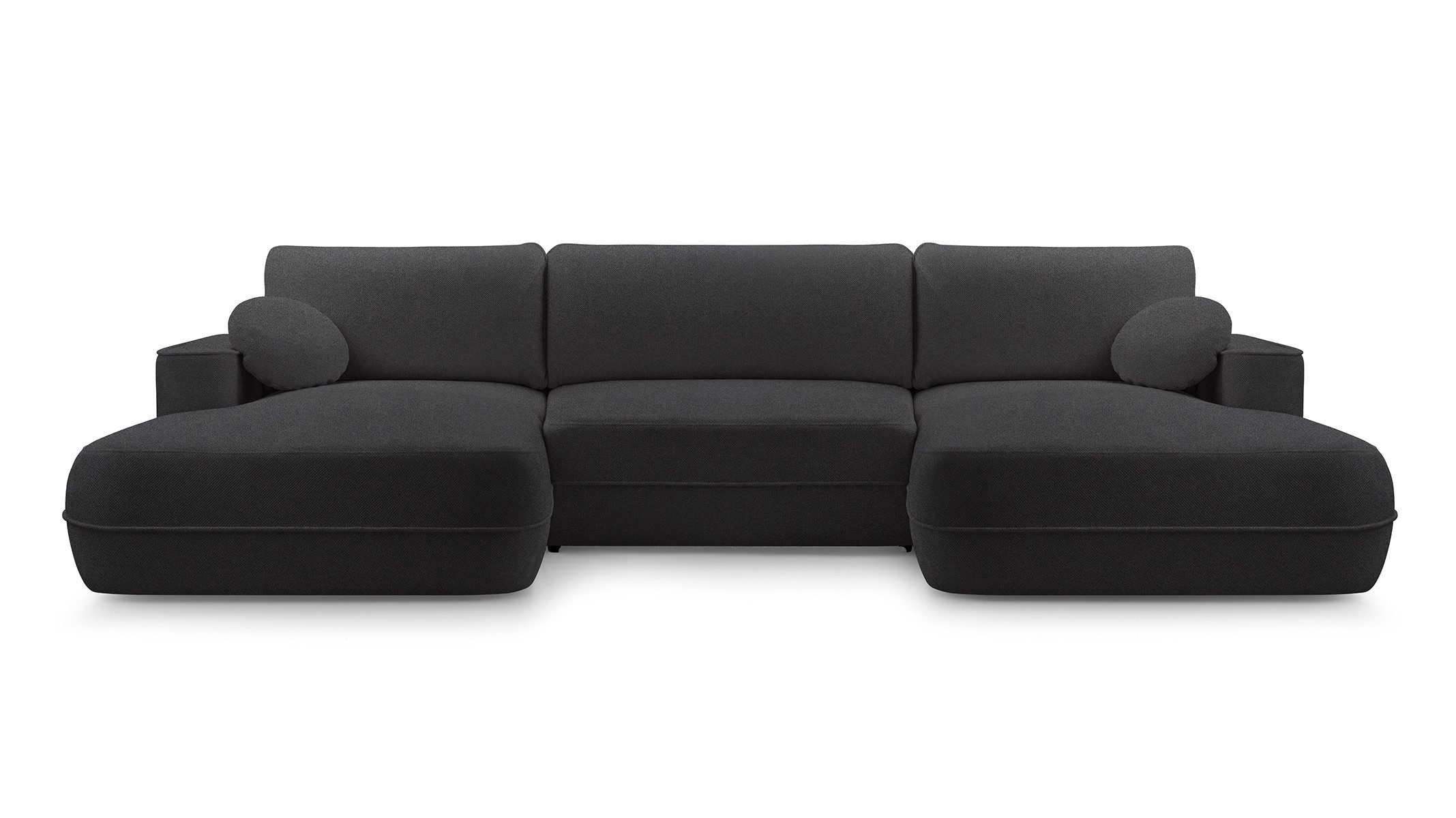 Beautysofa Ecksofa mit Schlaffunktion FIERO U, mit Schlaffunktion, Delphin-Öffnungsmechanismus