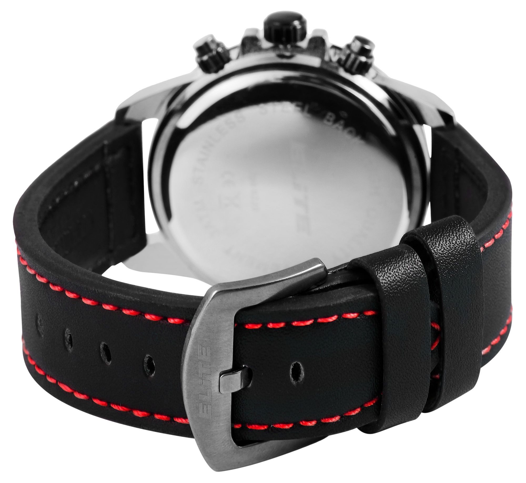 Elite Quarzuhr 2900220 mit Echtlederband, 3ATM, Chronograph günstig online kaufen