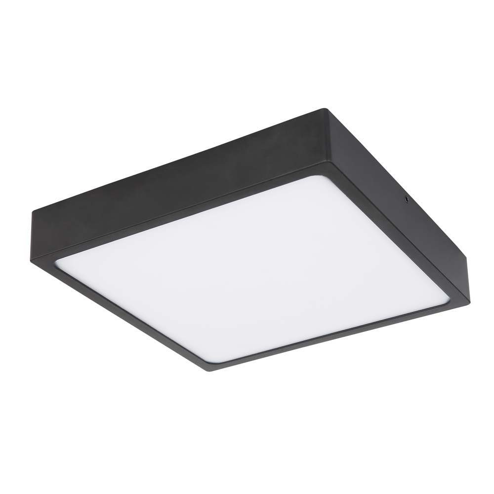 etc-shop LED Deckenleuchte, LED-Leuchtmittel fest verbaut, Neutralweiß, LED Deckenleuchte Deckenlampe graphit Opal Metall H 2,6 cm Wohnzimmer | Deckenlampen