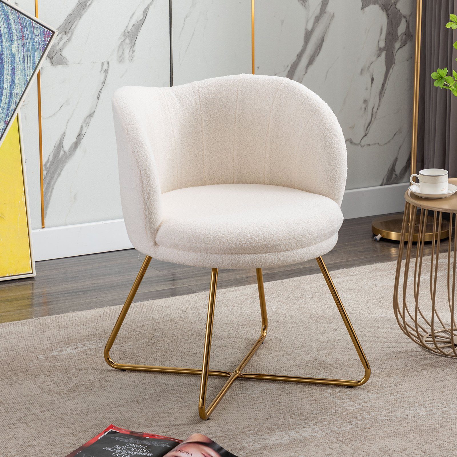 WAHSON OFFICE CHAIRS Loungesessel Kunstfell Akzentstuhl günstig online kaufen