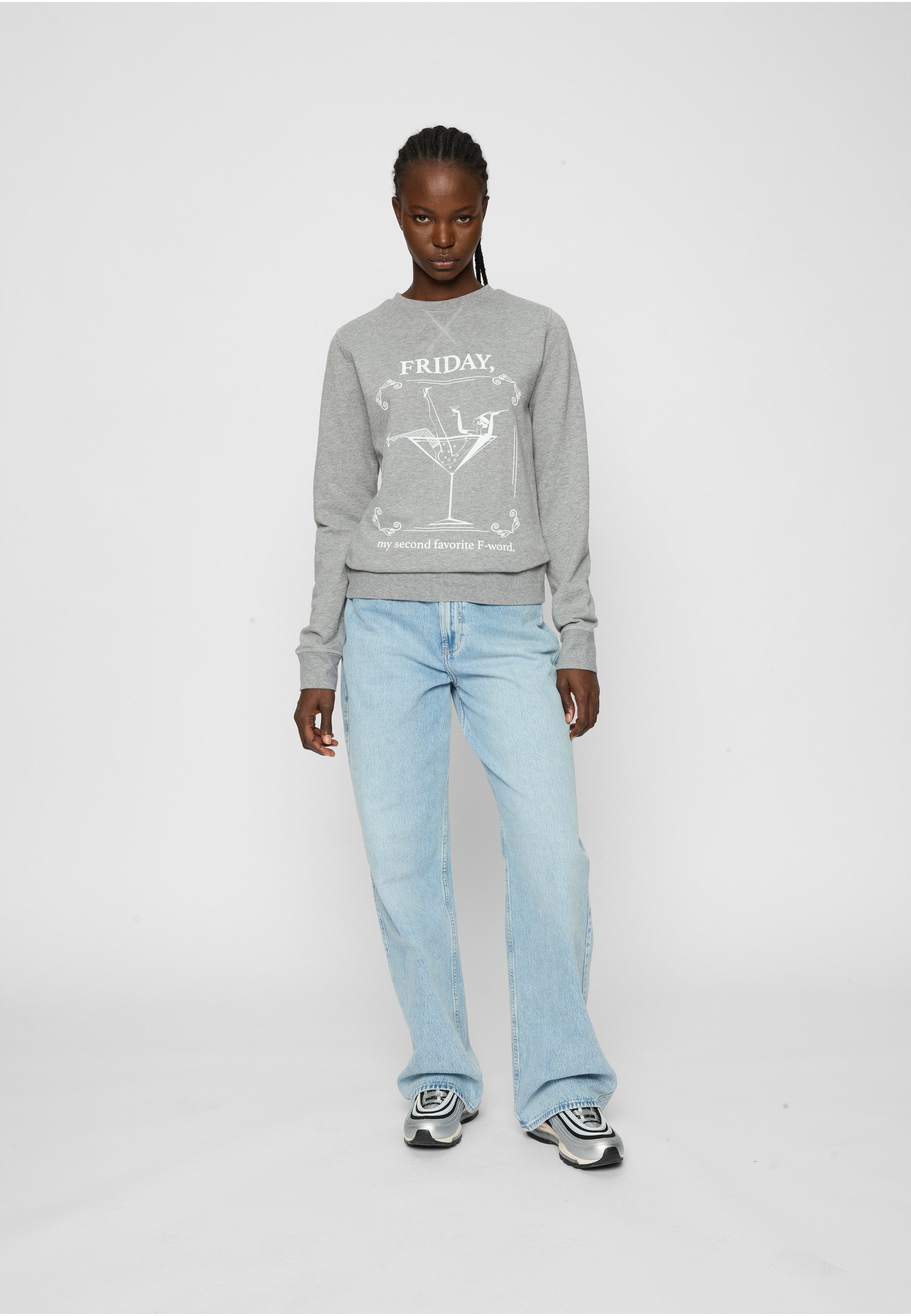 MisterTee Sweatshirt MisterTee Damen Ladies F-Word Crewneck (1-tlg)