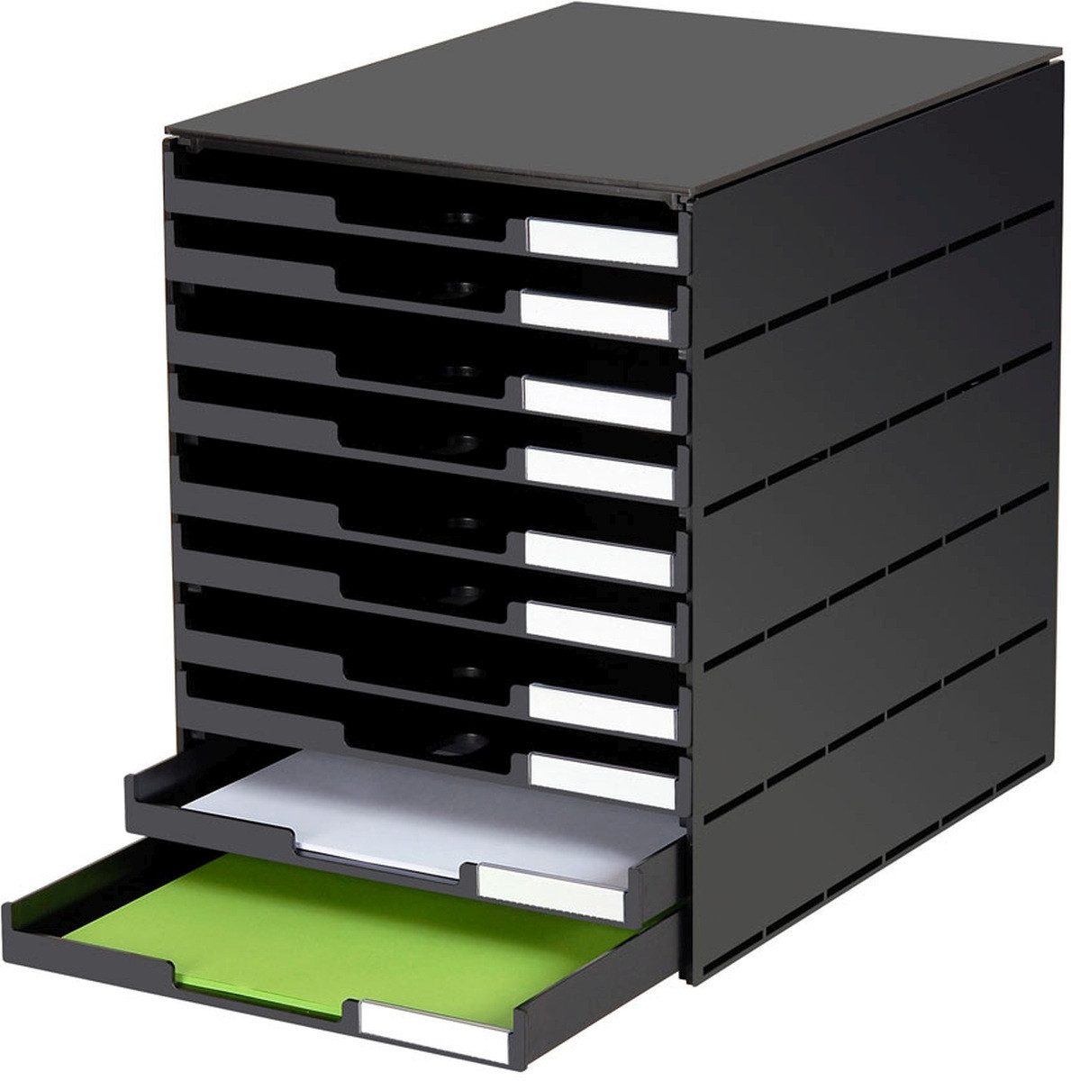 Organizer Schubladenbox styroval 243 10 Schubladen offen schwarz/schwarz