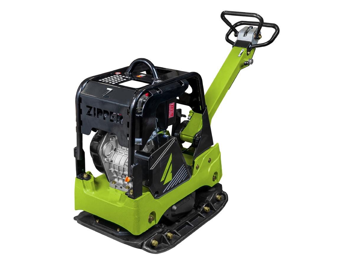 ZIPPER Rüttelplatte ZI-RPE330D, max. 4400 vpm, (LxB) 86x59.5 cm, 6,6 kW, 46 kN Verdichtungskraft, Seilzugstarter, 4-Takt Dieselmotor