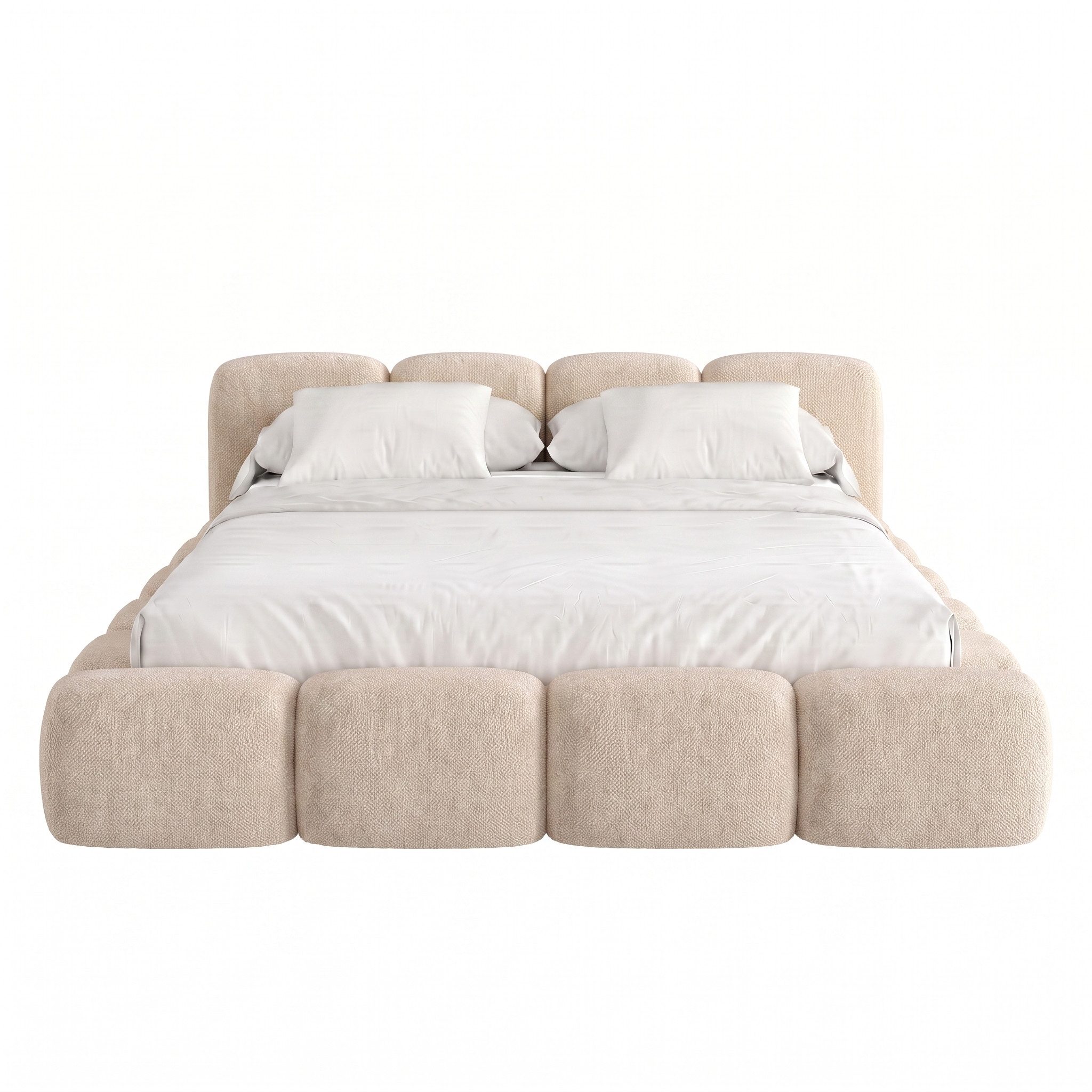 Muffo Polsterbett SUENO Metalllattenrost, Bettkasten, Chenille-Stoff (Ein Doppelbett 140x200 / 160x200 / 180x200 / 200x200 cm), mit Kopfteil Frei Verwendungsste – Bild 5 von 5