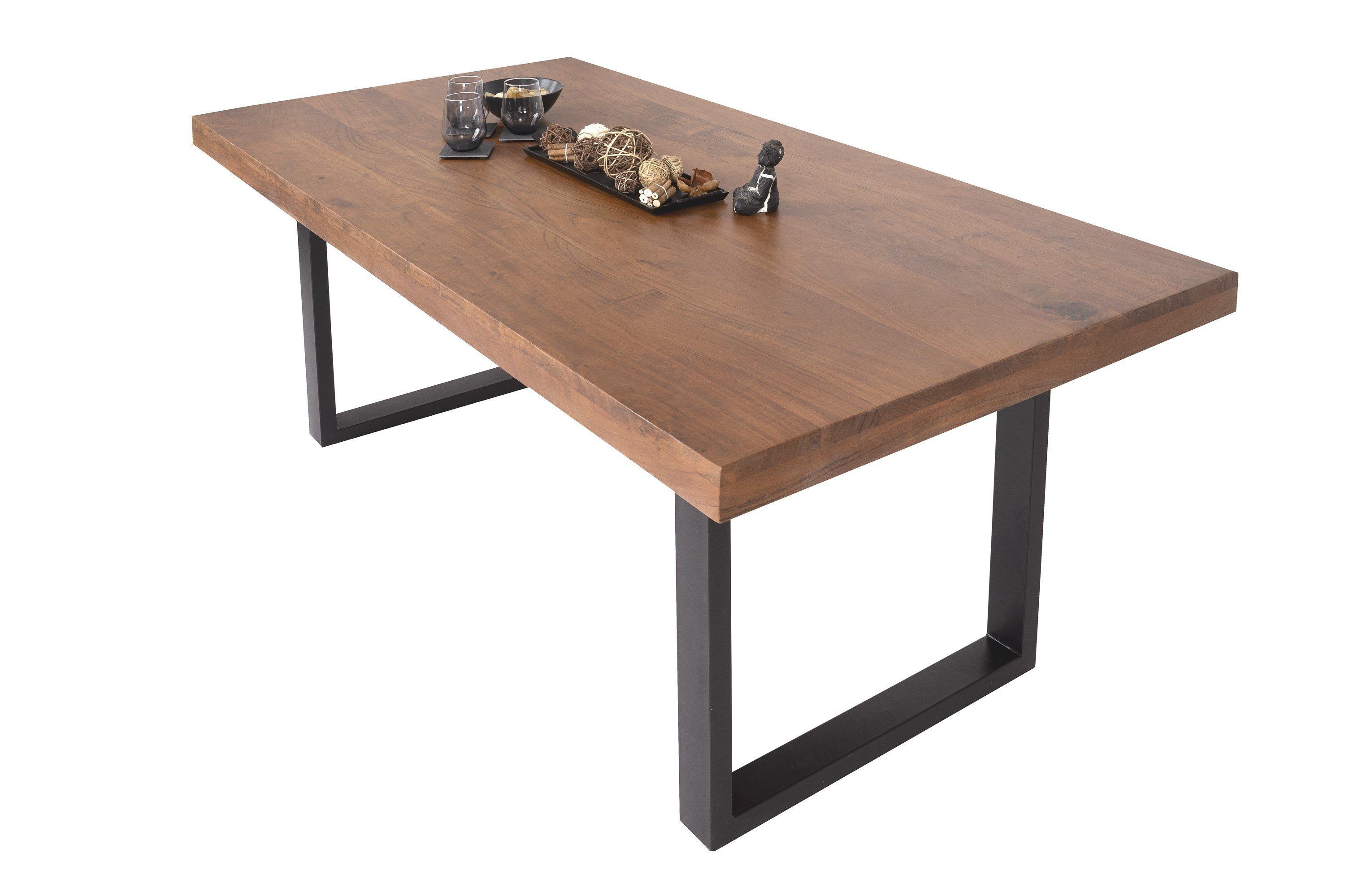 SAM® Esstisch Brasilia, Akazienholz, Metallgestell U-Form, günstig online kaufen
