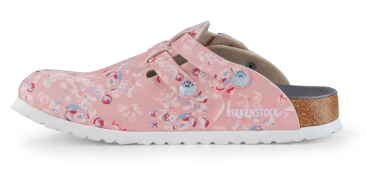 Riemen Birkenstock zwei mit Clog KAY Flowers verstellbaren Birko-Flor Field Rose ESD