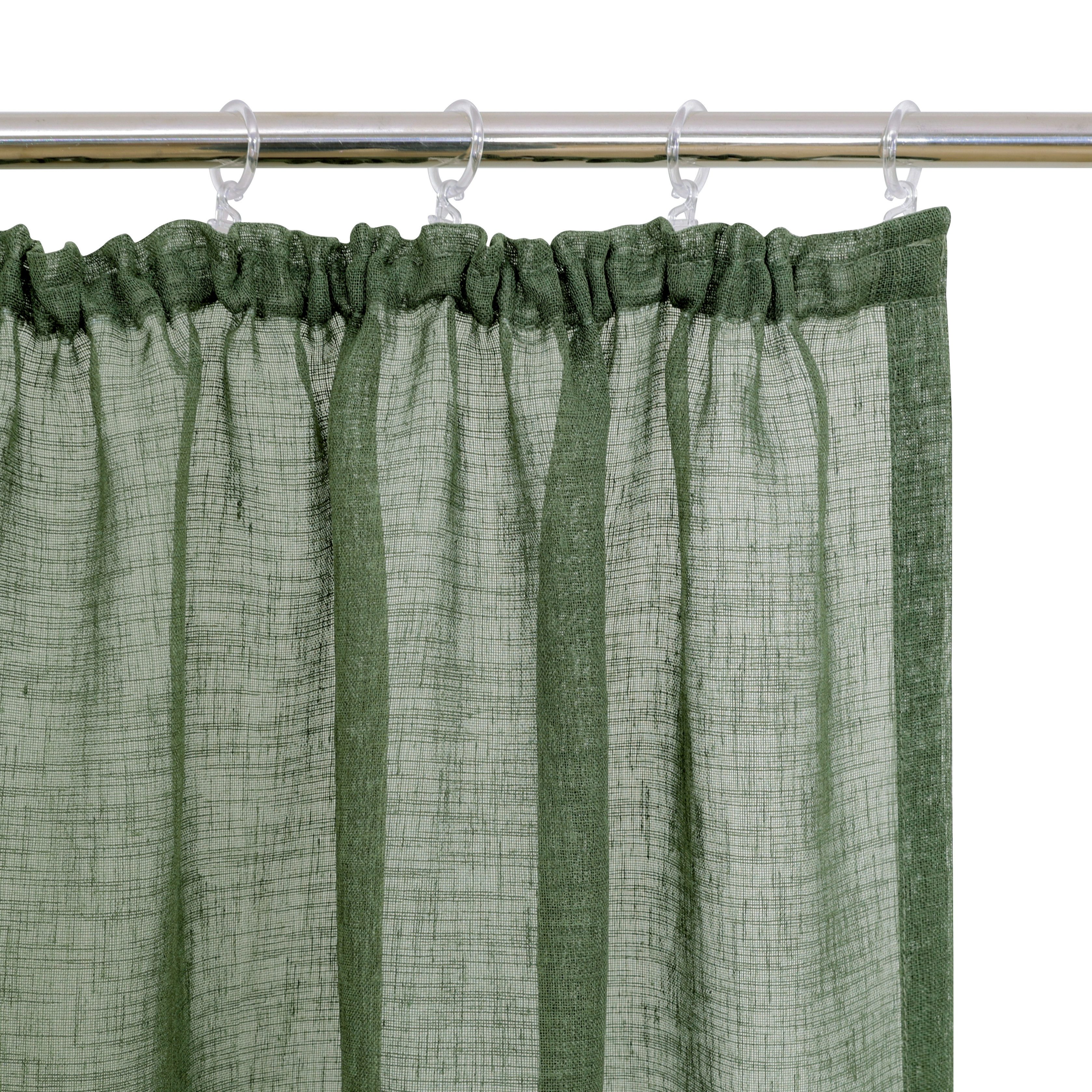 OTTO home Gardine Fiete, 1 Stück, Leinen Optik, halbtransparent, Kräuselband (1 St), Kräuselband, halbtransparent, Leinen Optik, Sichtschutz, halbtransparent, e – Bild 4 von 5