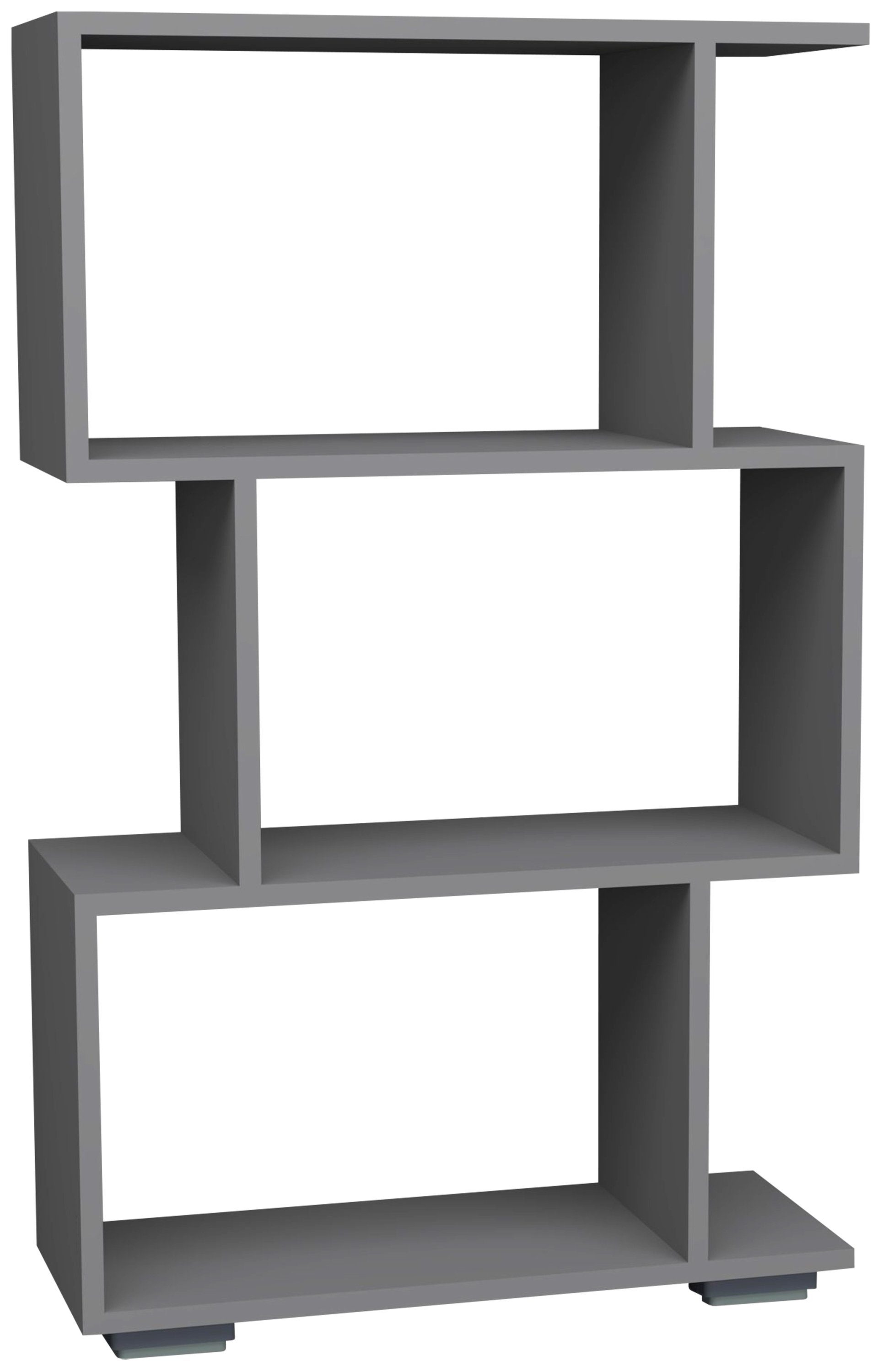 VCM Deko Holz Stand Raumteiler Bücher Anthrazit 1-tlg. Standregal Regal M, Palusa