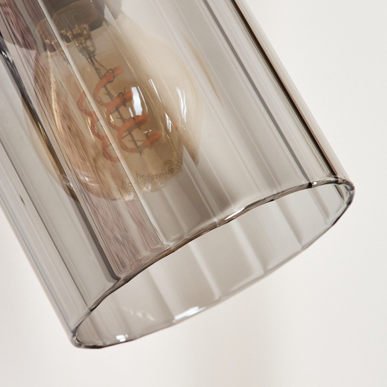 hofstein Wandleuchte verstellbare Wandlampe aus Metall/Glas in Schwarz, ohne Leuchtmittel, Glasschirm (8 cm), 1 x E14, ohne Leuchtmittel