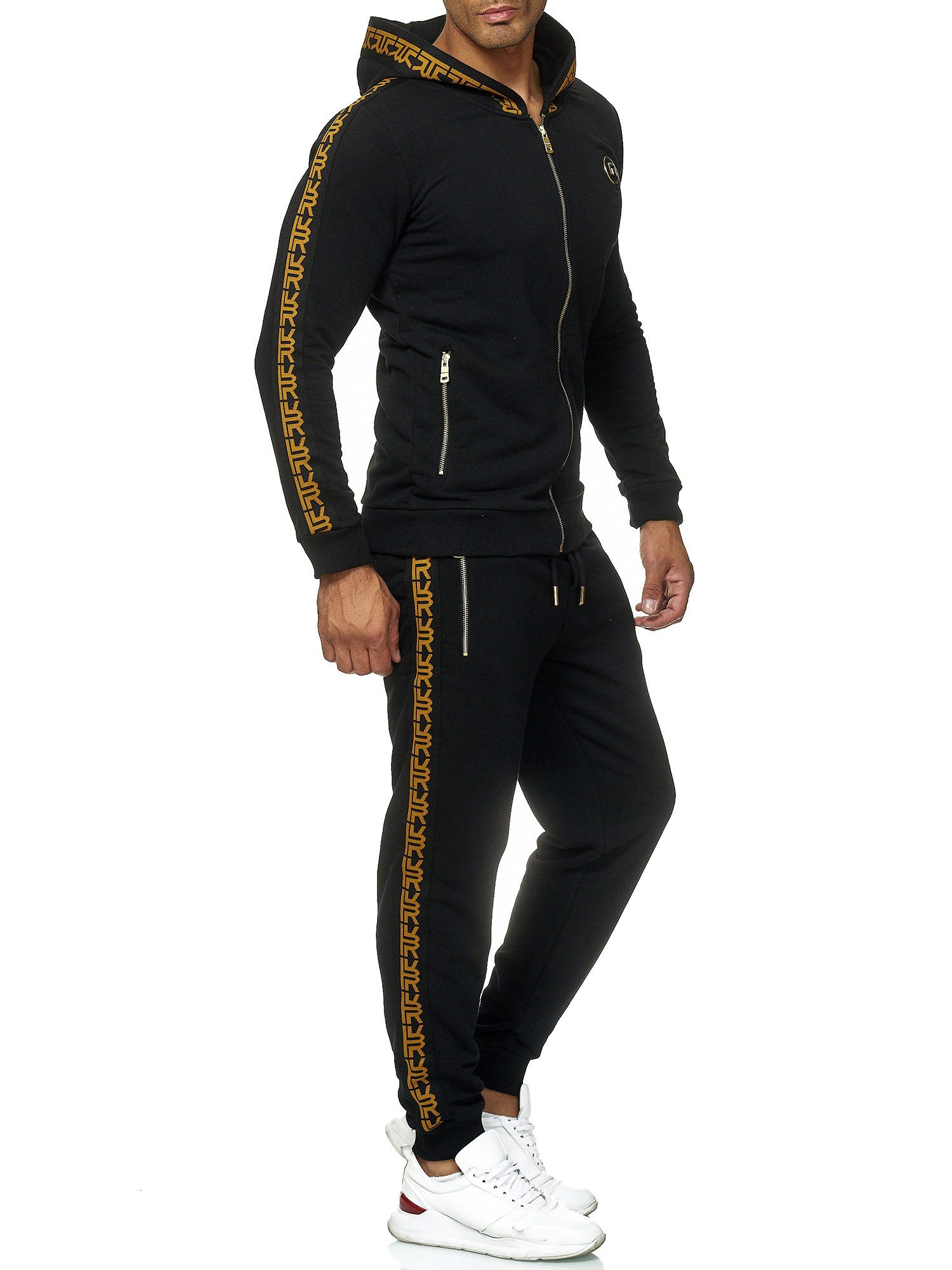 RedBridge Jogginganzug Red Bridge Herren Jogginganzug Sweat Suit Set Jacke Hose (Set, 2-tlg)