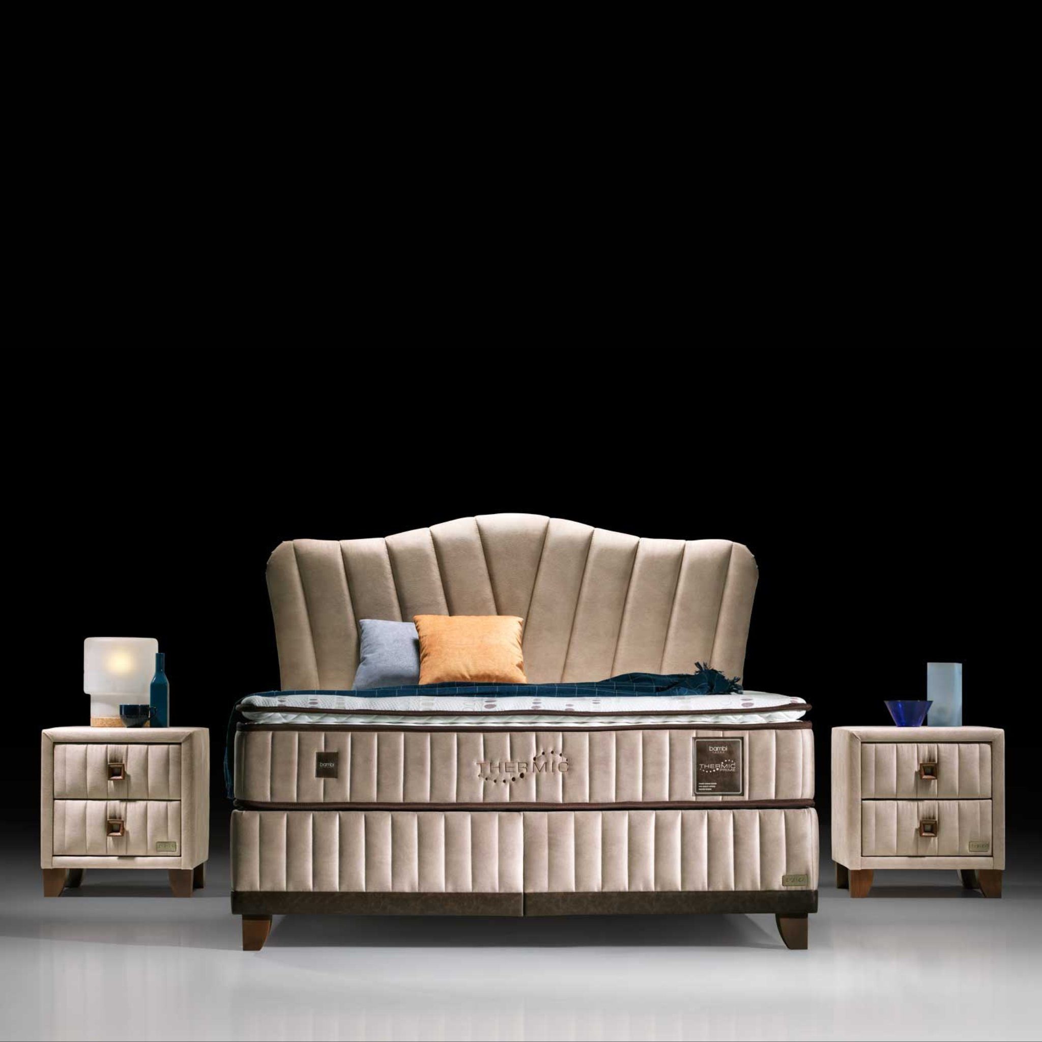 Bambi Boxspringbett Schlafzimmer Set Boxspringbett 180x200 - 140x200 Thermic Prime