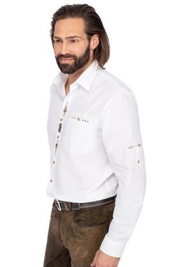 OS-Trachten Trachtenhemd Hemd THORSTEIN weiß (Regular Fit)