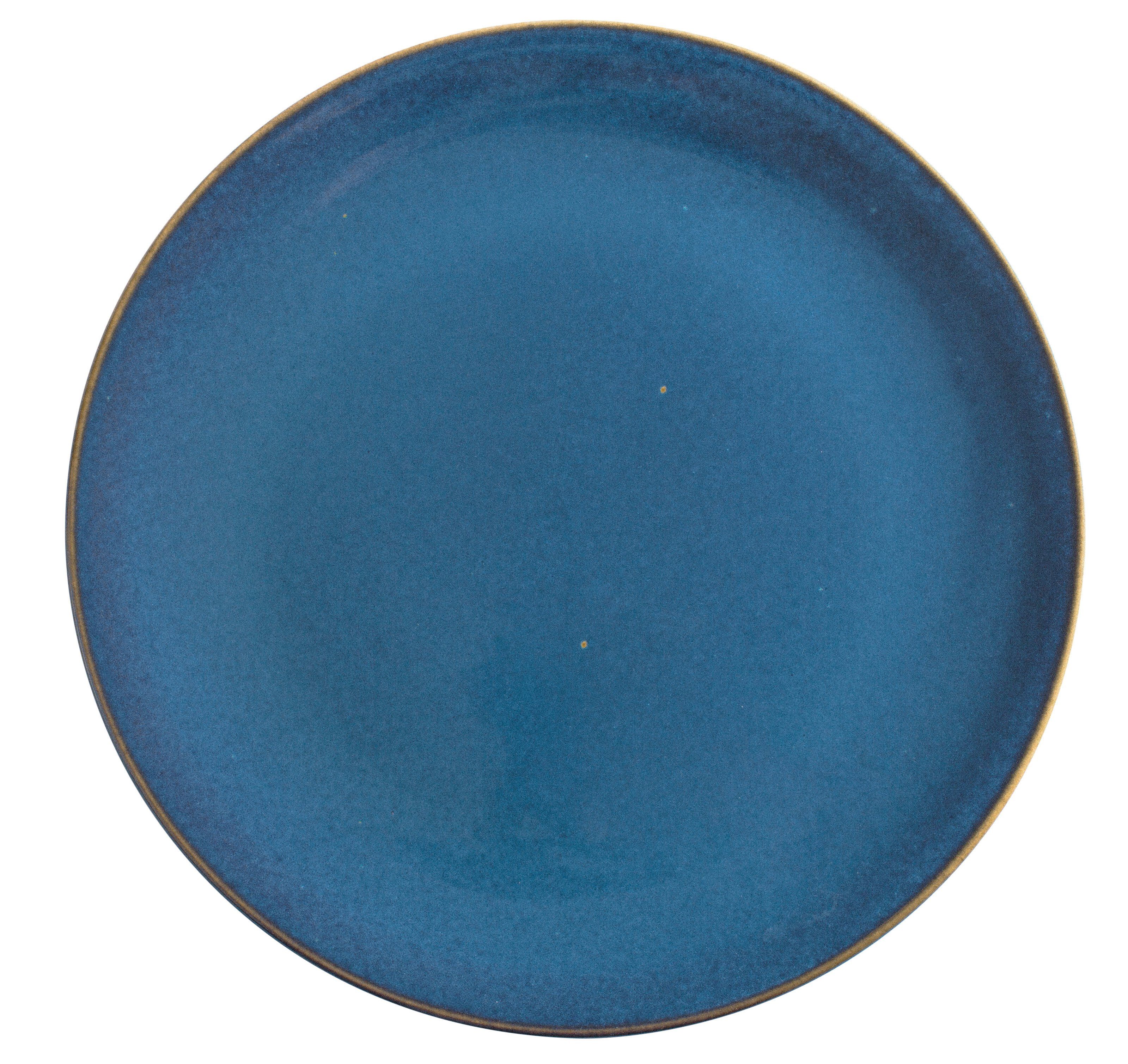 atlantic Pizzateller 31 Kahla Germany Homestyle Made cm, in blue Handglasiert,