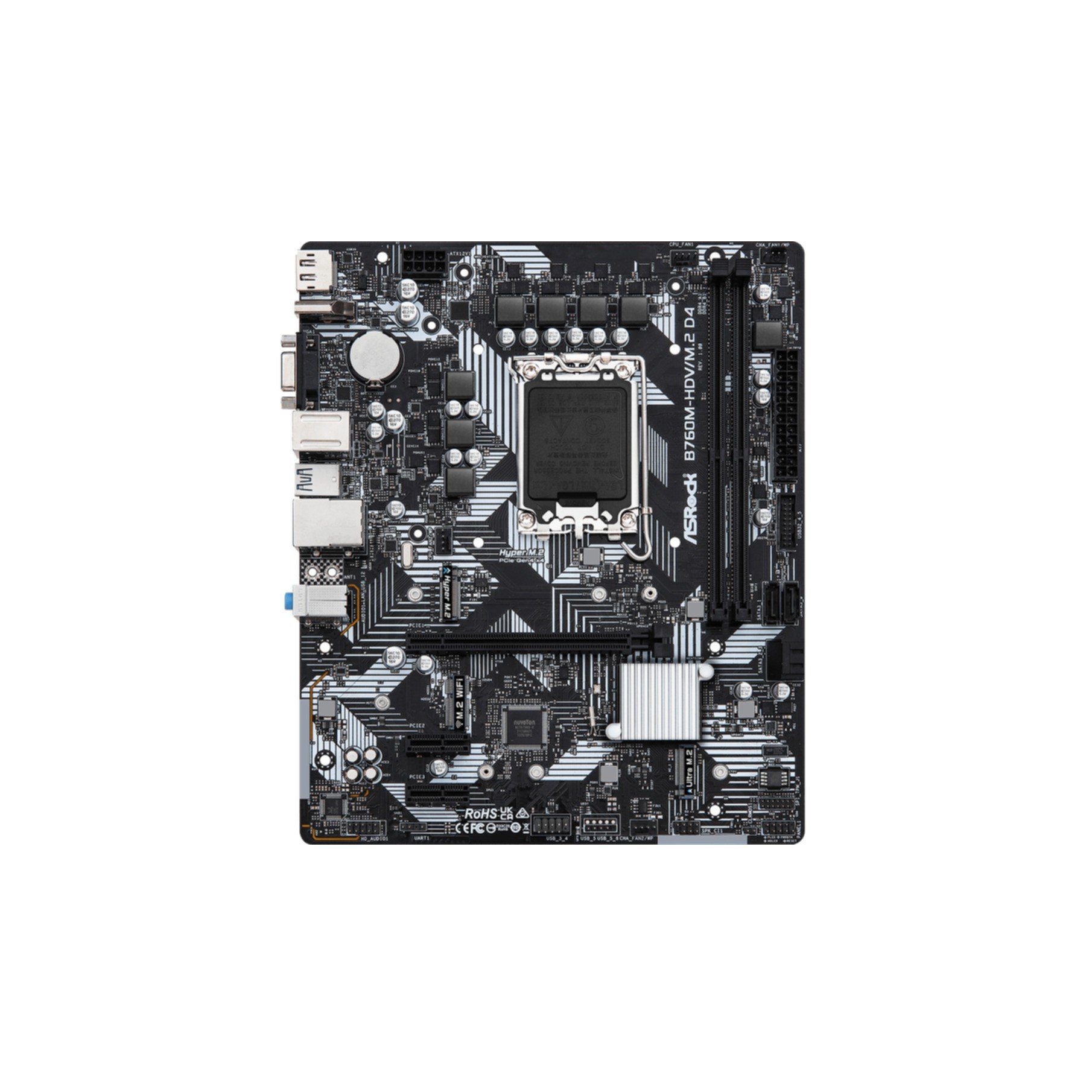 Asrock B760M-HDV/M.2 D4 Mainboard, RAM-Speicher max.: 64 GB