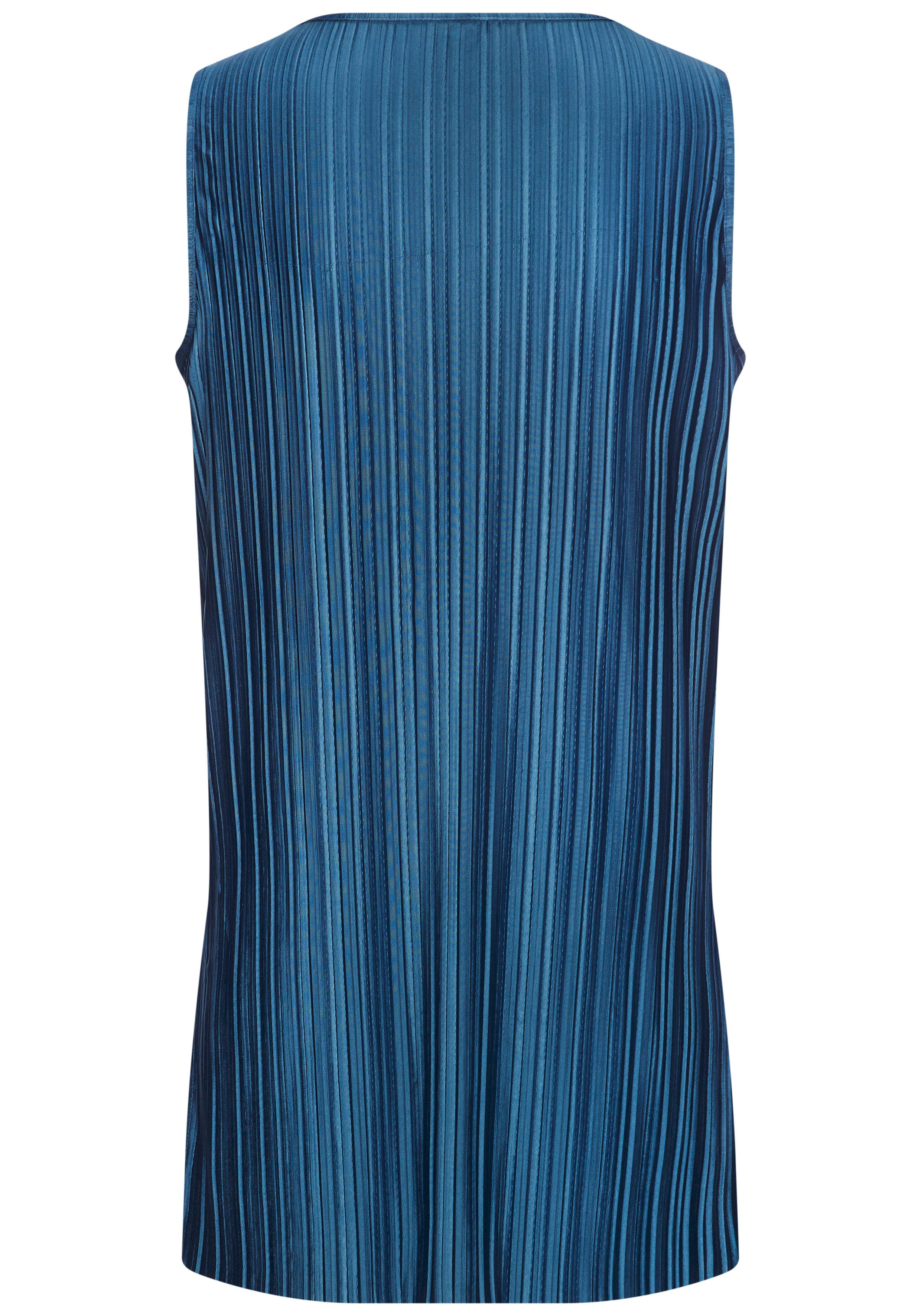 LASCANA Longtop aus schimmernder Ware mit Plisseefalten langes Plisseetop, figurumspielendes Partytop, Top mit Seitenschlitzen – Bild 4 von 5