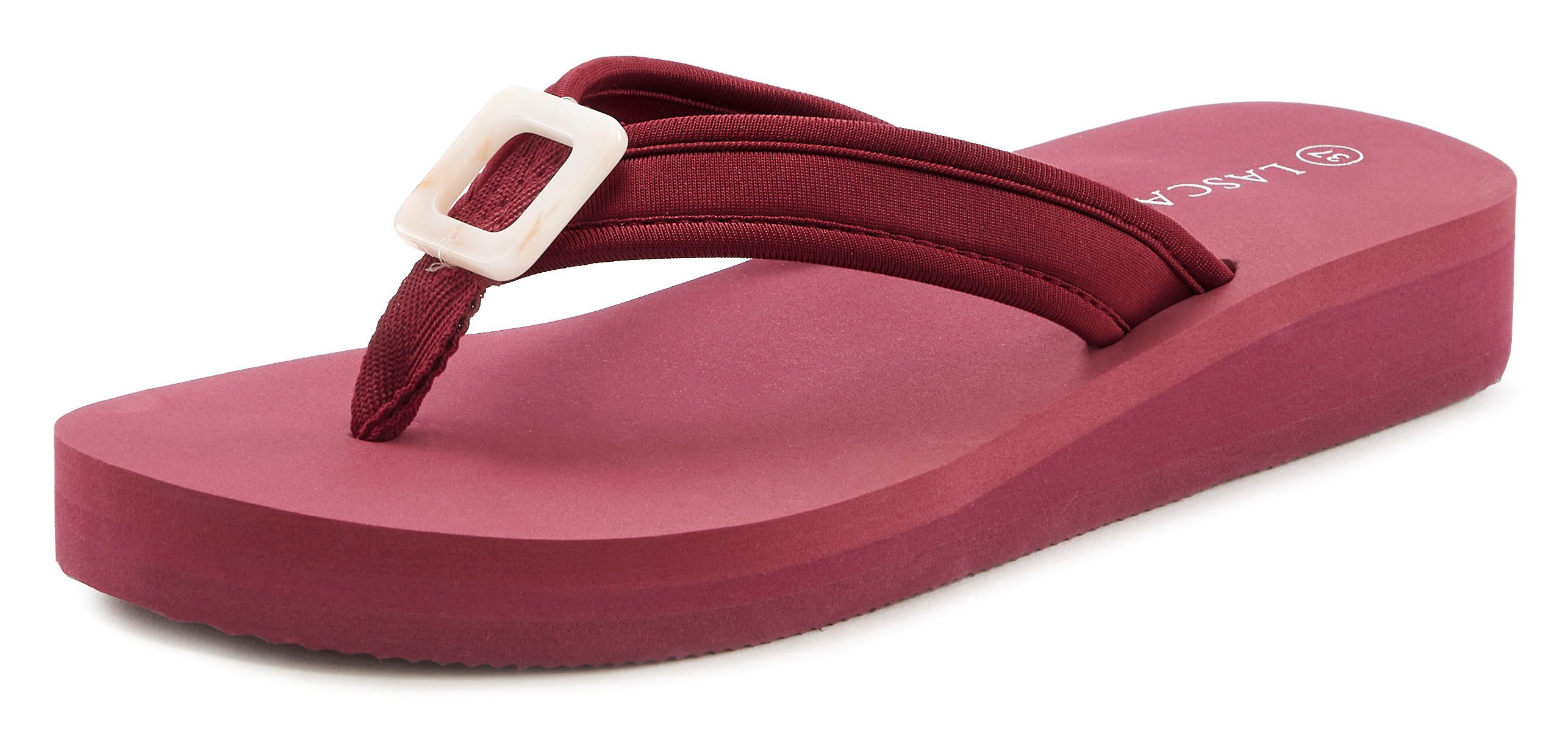 LASCANA Sandale, Pantolette Badezehentrenner Zehentrenner, Badeschuh mit Zi günstig online kaufen