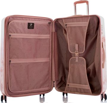 Heys Hartschalen-Trolley Tie-Dye pink, 76 cm, 4 Rollen, Hartschalen-Koffer Reisegepäck TSA Schloss Volumenerweiterung