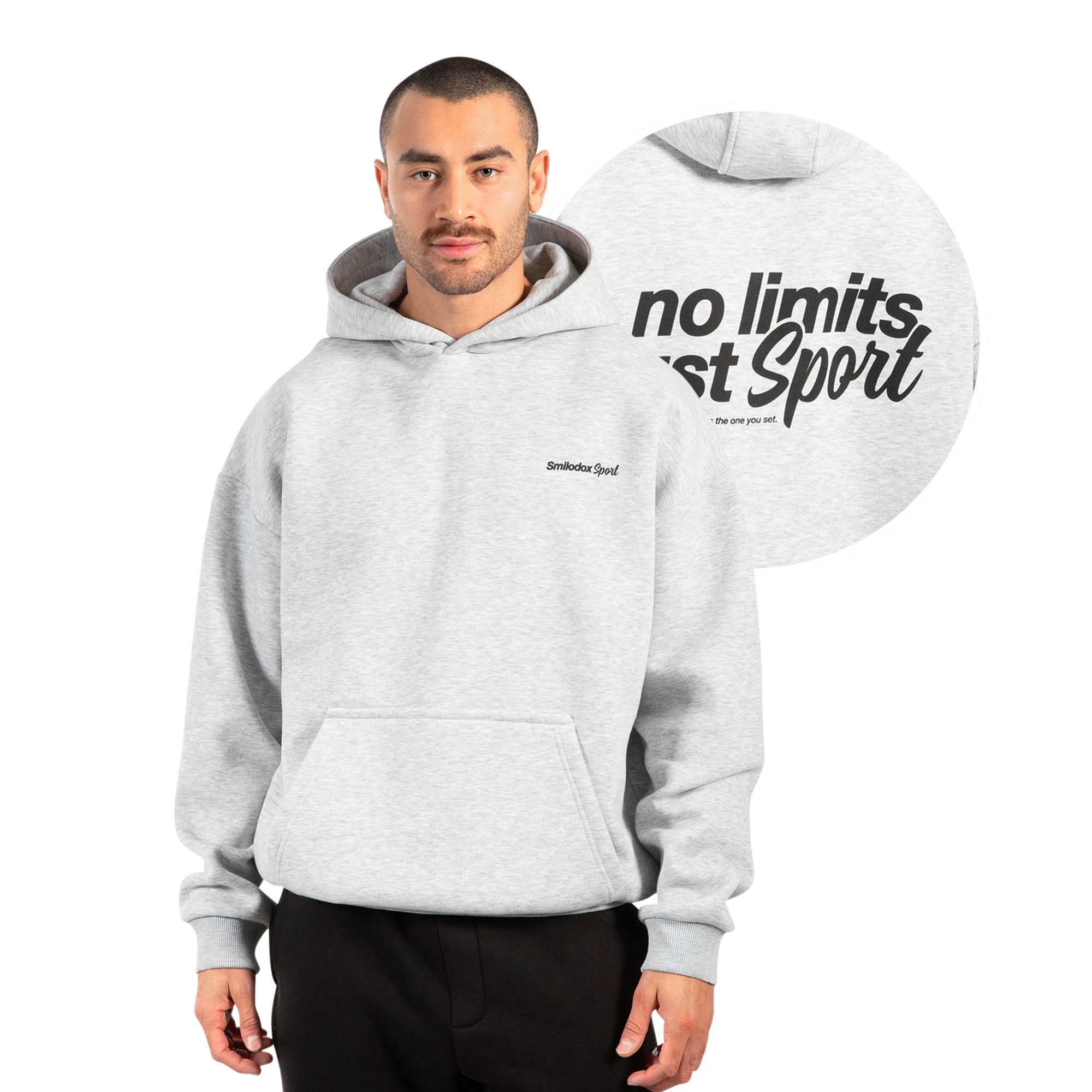 Smilodox Hoodie Fortes, Oversize Kapuzenpullover mit großem Back Print, Swe günstig online kaufen
