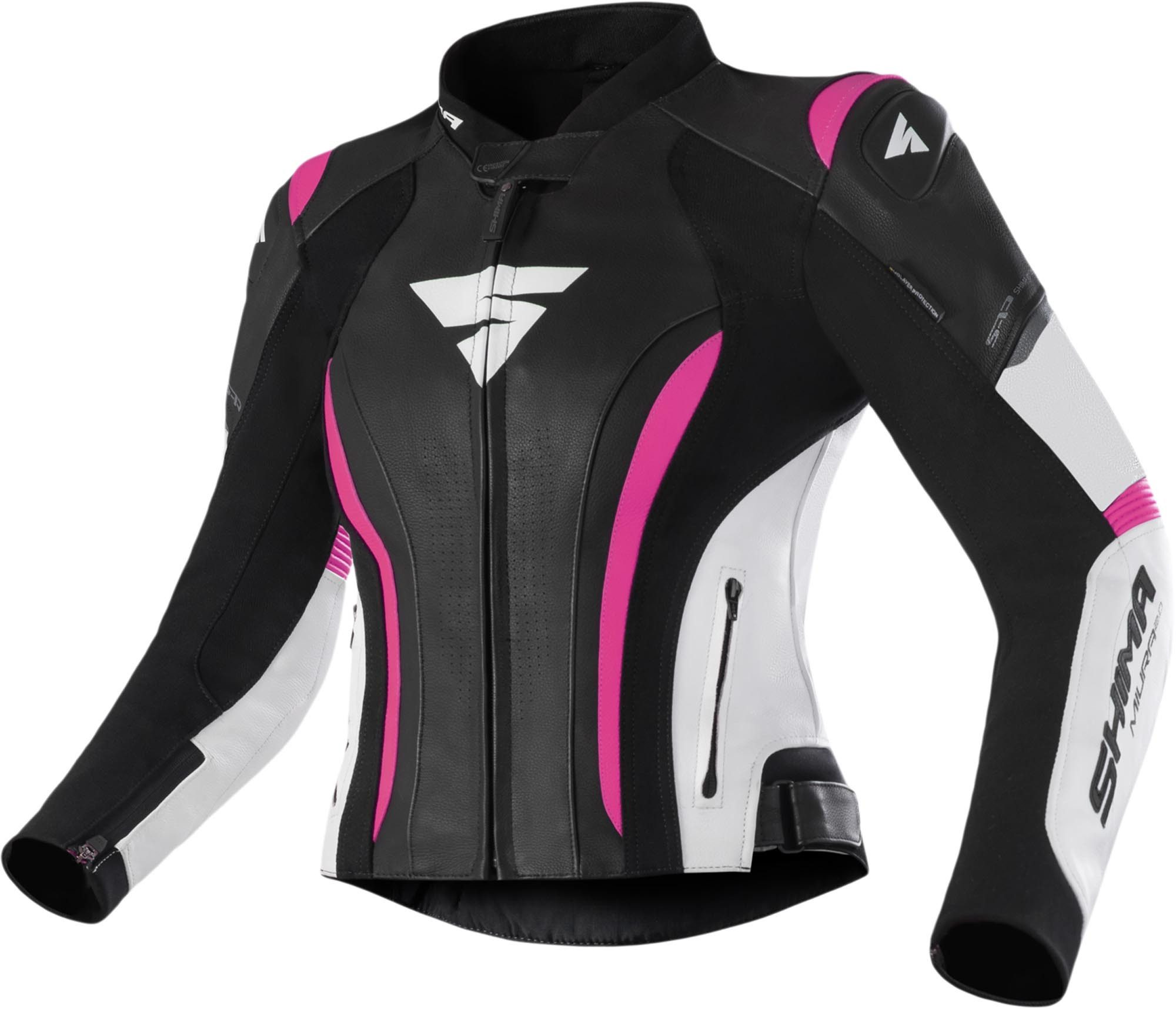 SHIMA Motorradjacke Miura 2.0 Damen Motorrad Lederjacke Rückenprotektor enthalten,perforiert