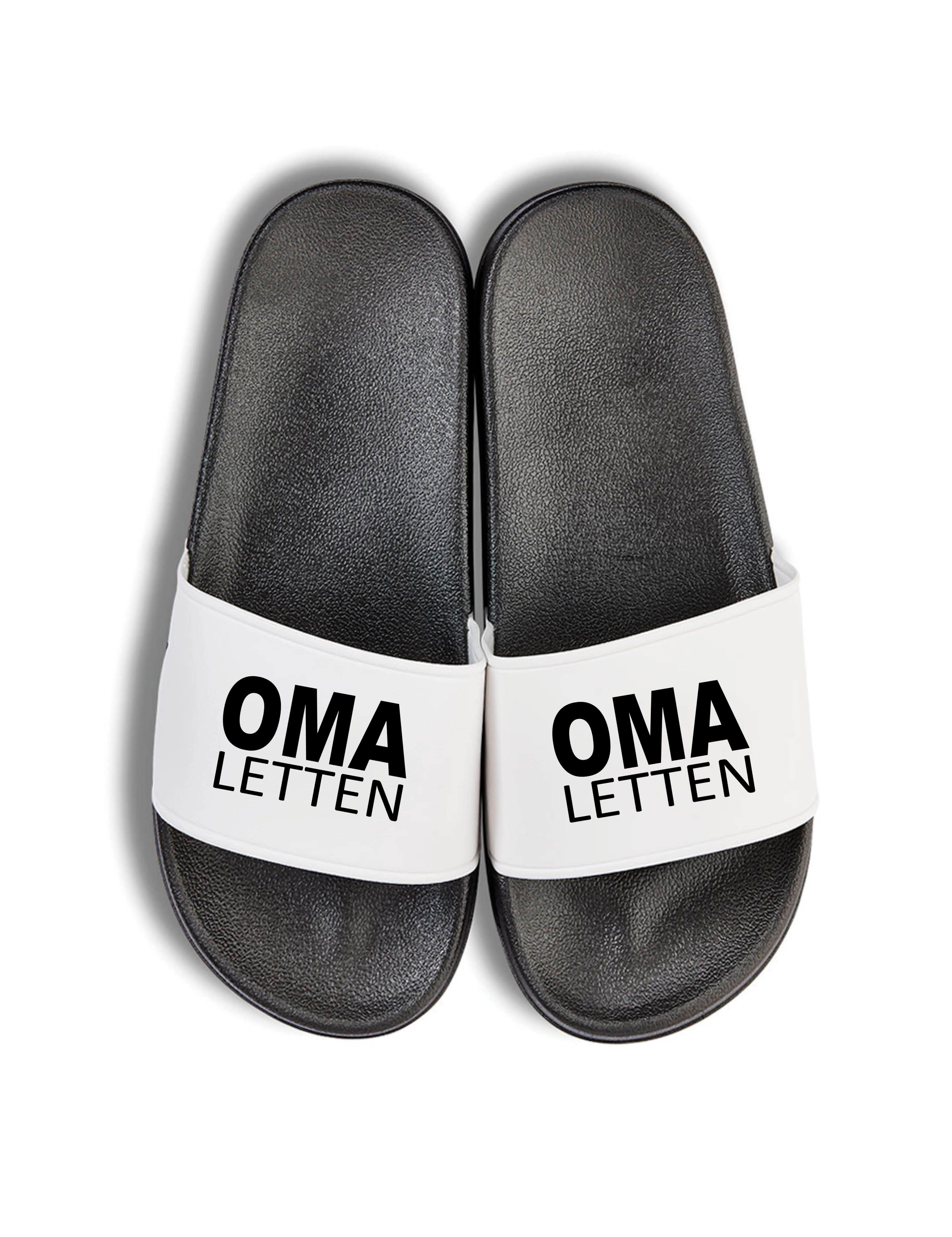 Youth Designz Herren Damen Badelatschen "Oma Letten" Fun-Print lustig Geschenk Badeschuh mit witzigen Aufdruck für Männer und Frauen