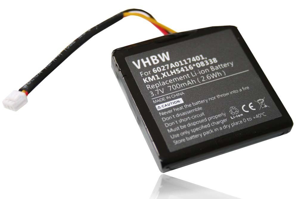 vhbw kompatibel mit TomTom Via Live Euro, Via Live Regional Akku Li-Ion 700 mAh (3,7 V)