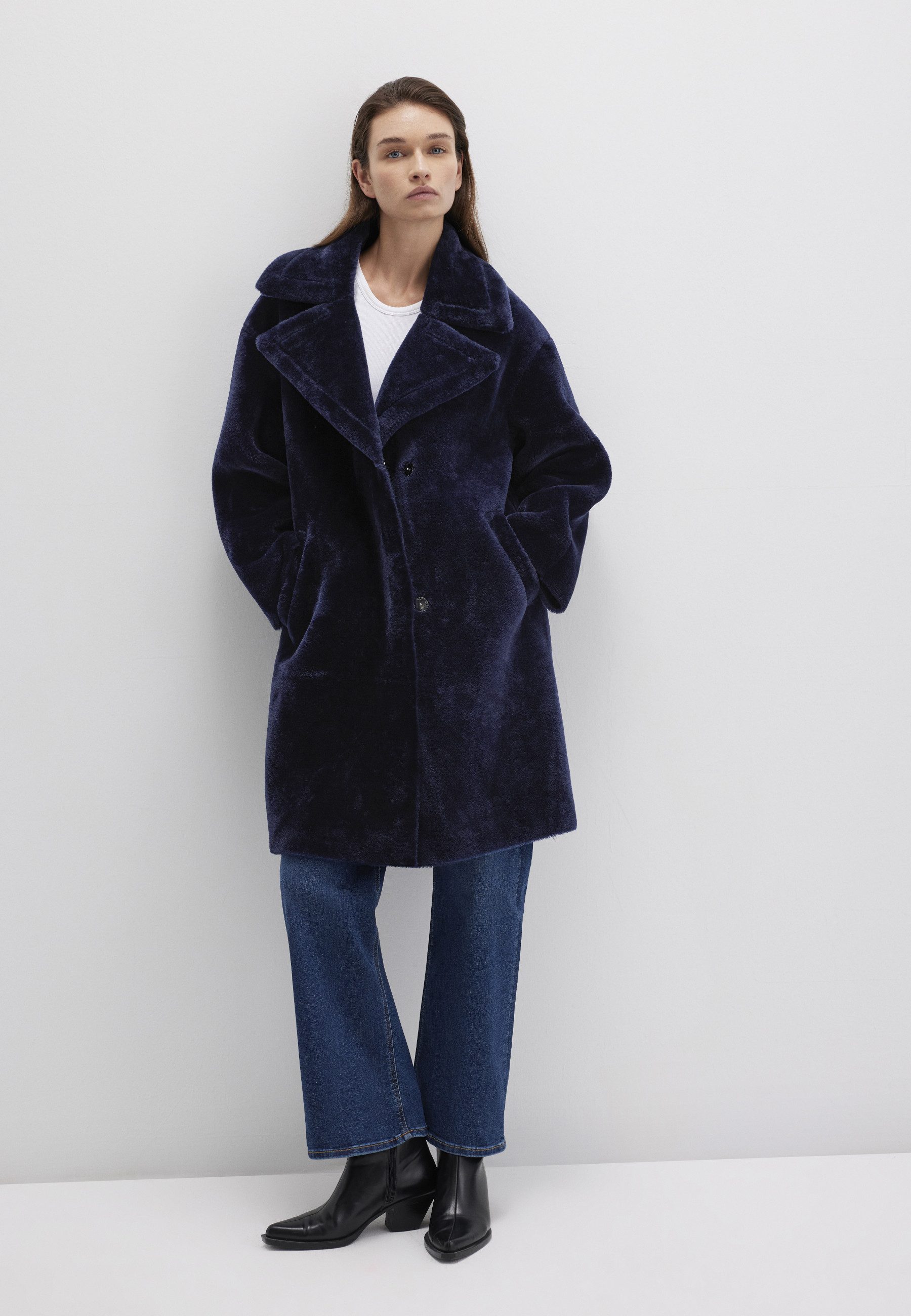 Mavi Parka WOVEN LONG JACKET Kunstfell Mantel