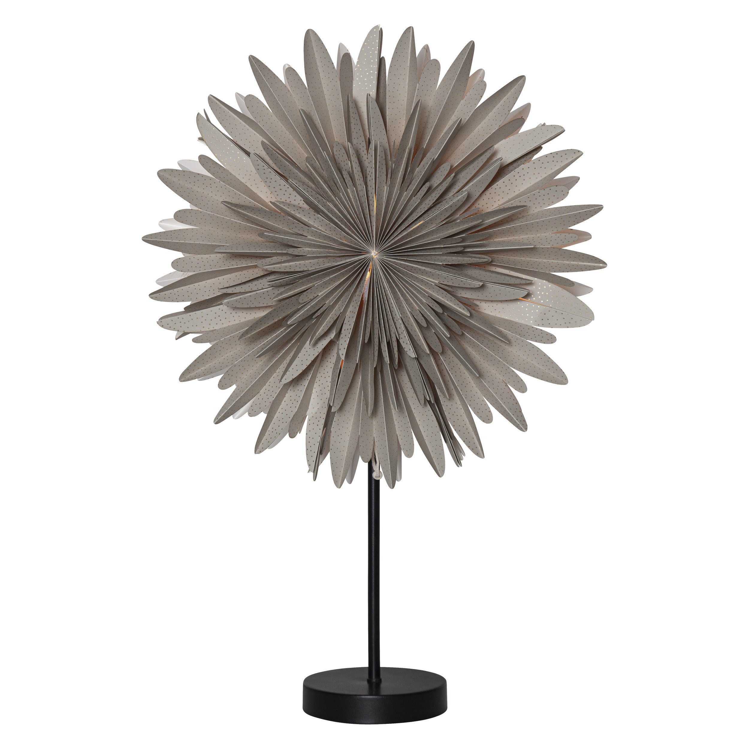 EGLO Papierstern Winter, Tischlampe mit Weihnachtsstern, beleuchtet aus Papier, Kabel, E14