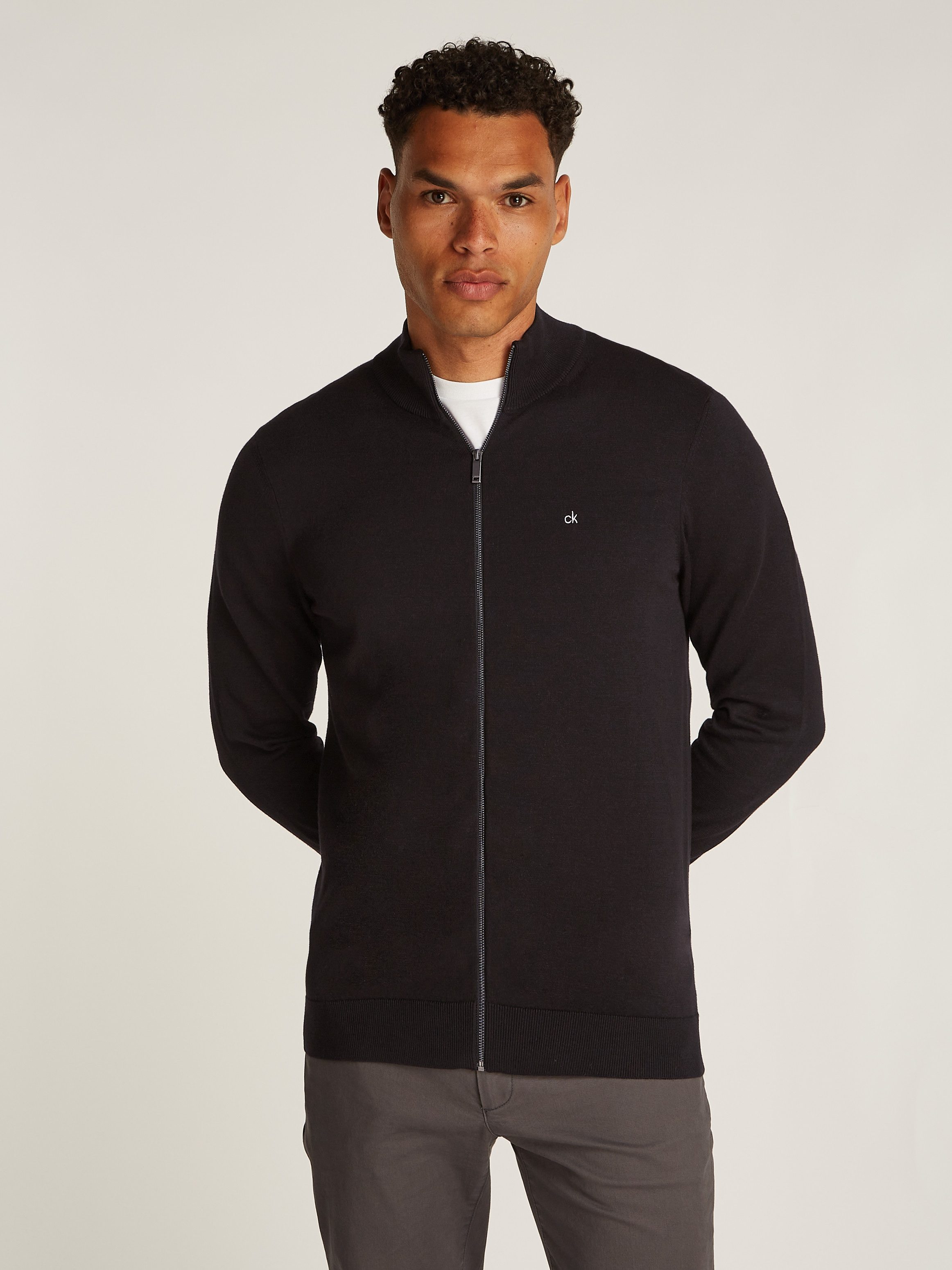 Calvin Klein Stehkragenpullover COTTON SILK BLEND günstig online kaufen