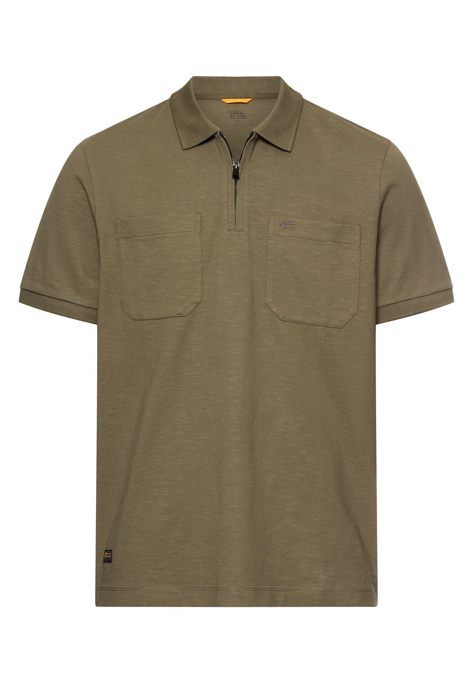 Poloshirt mit Reißverschluss Kurzarm