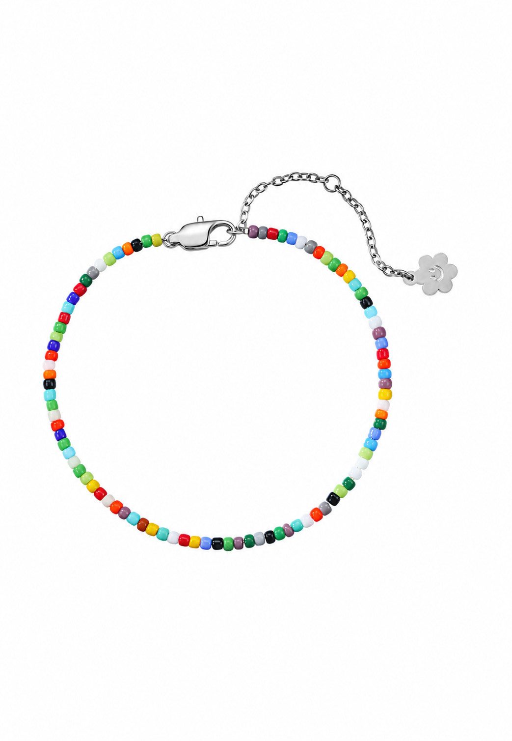 Hey Happiness Perlenarmband Sonnenuntergang, Filigrane Glasperlen, Minimalistisches Farbiges Armband Boho-Look, für Urlaub