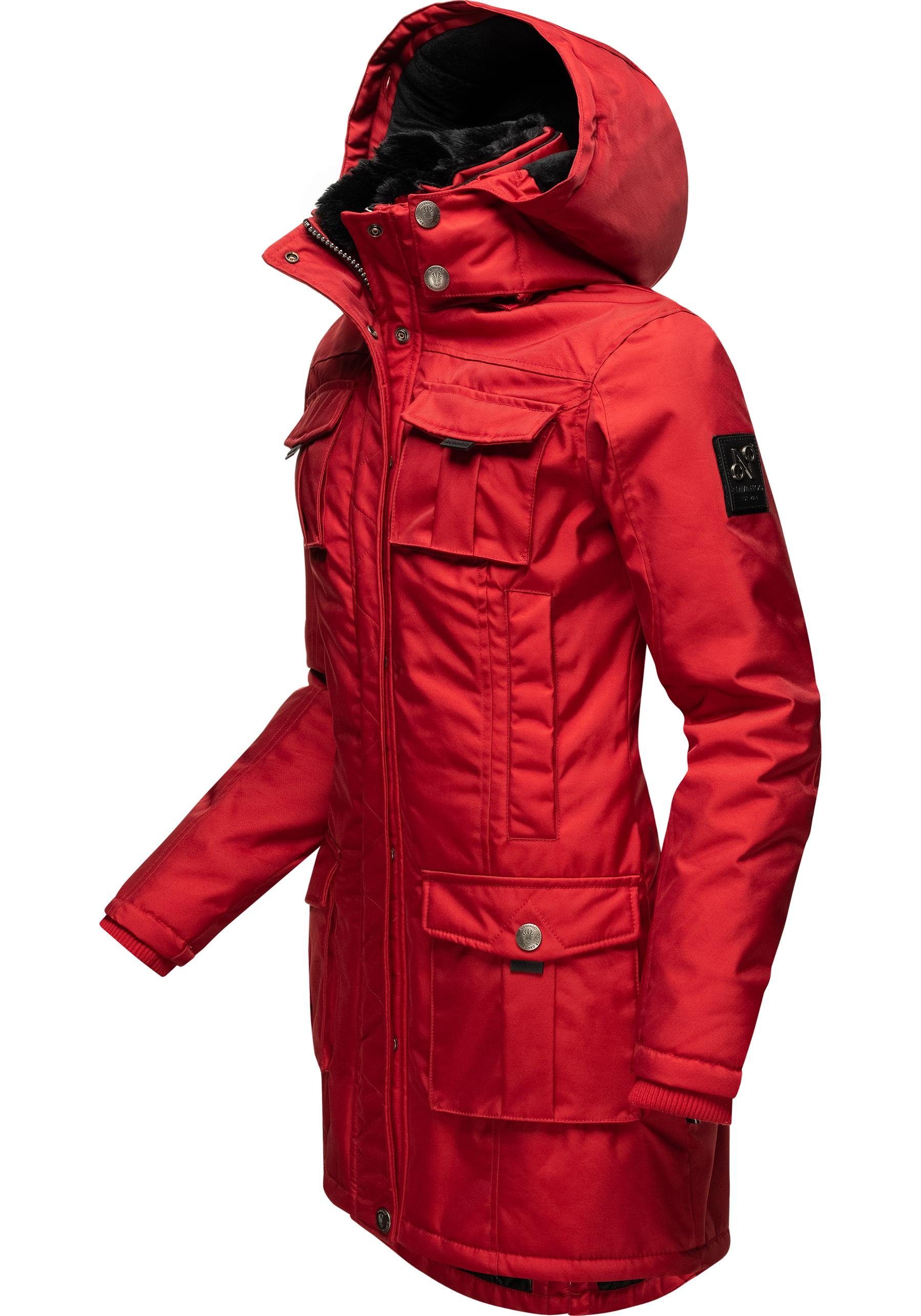 Navahoo Wintermantel Tiniis Parka mit abnehmbarer Kapuze und extra Einkaufstasche