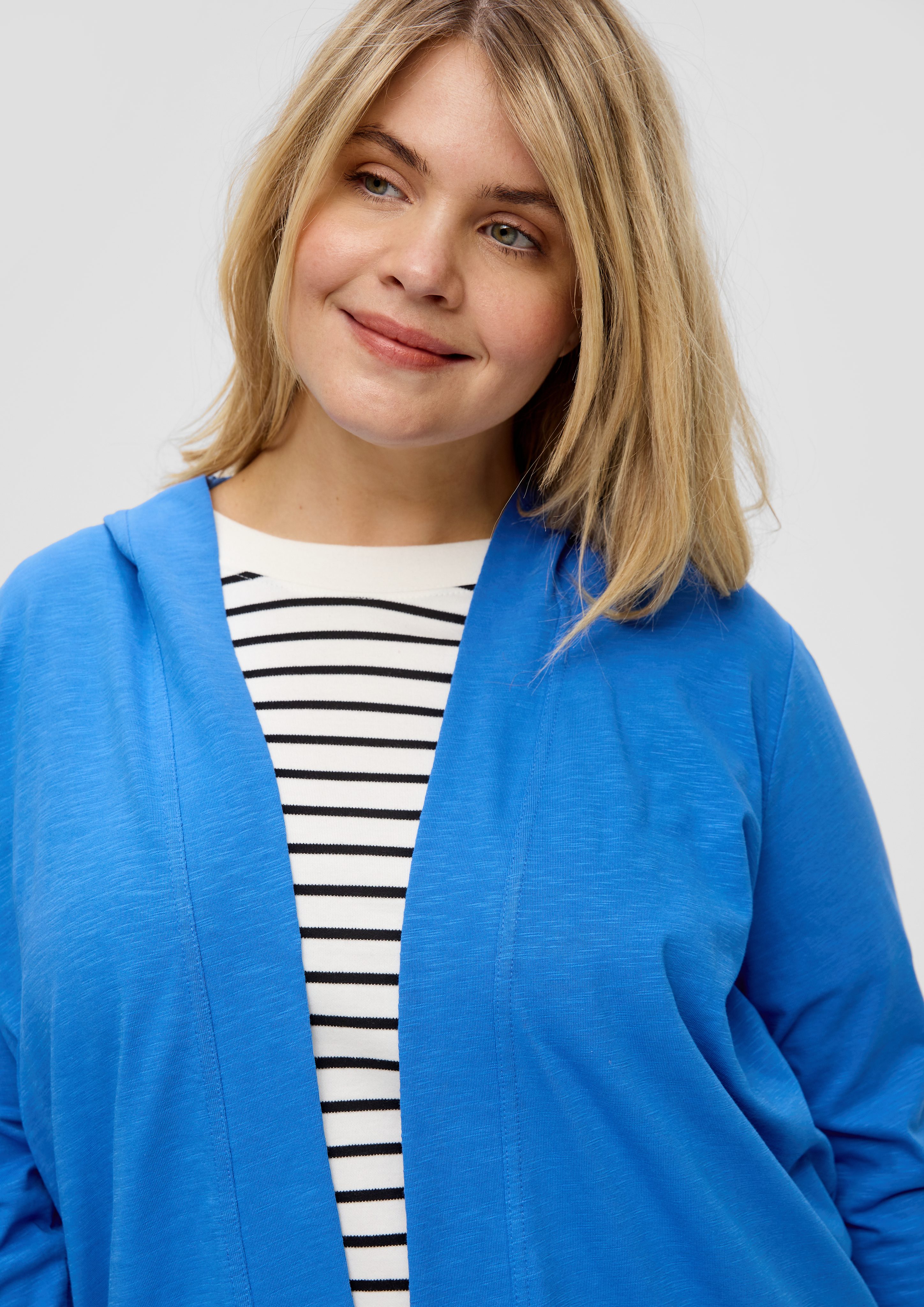 s.Oliver Langarmshirt Strickjacke mit Flammgarnstruktur günstig online kaufen