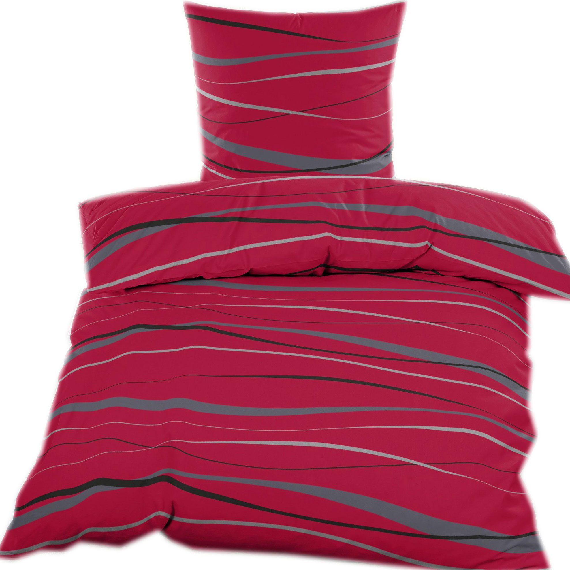 KH-Haushaltshandel Bettwäsche 2-tlg. Bettwäsche Biber Winter Bettwäsche 135 günstig online kaufen