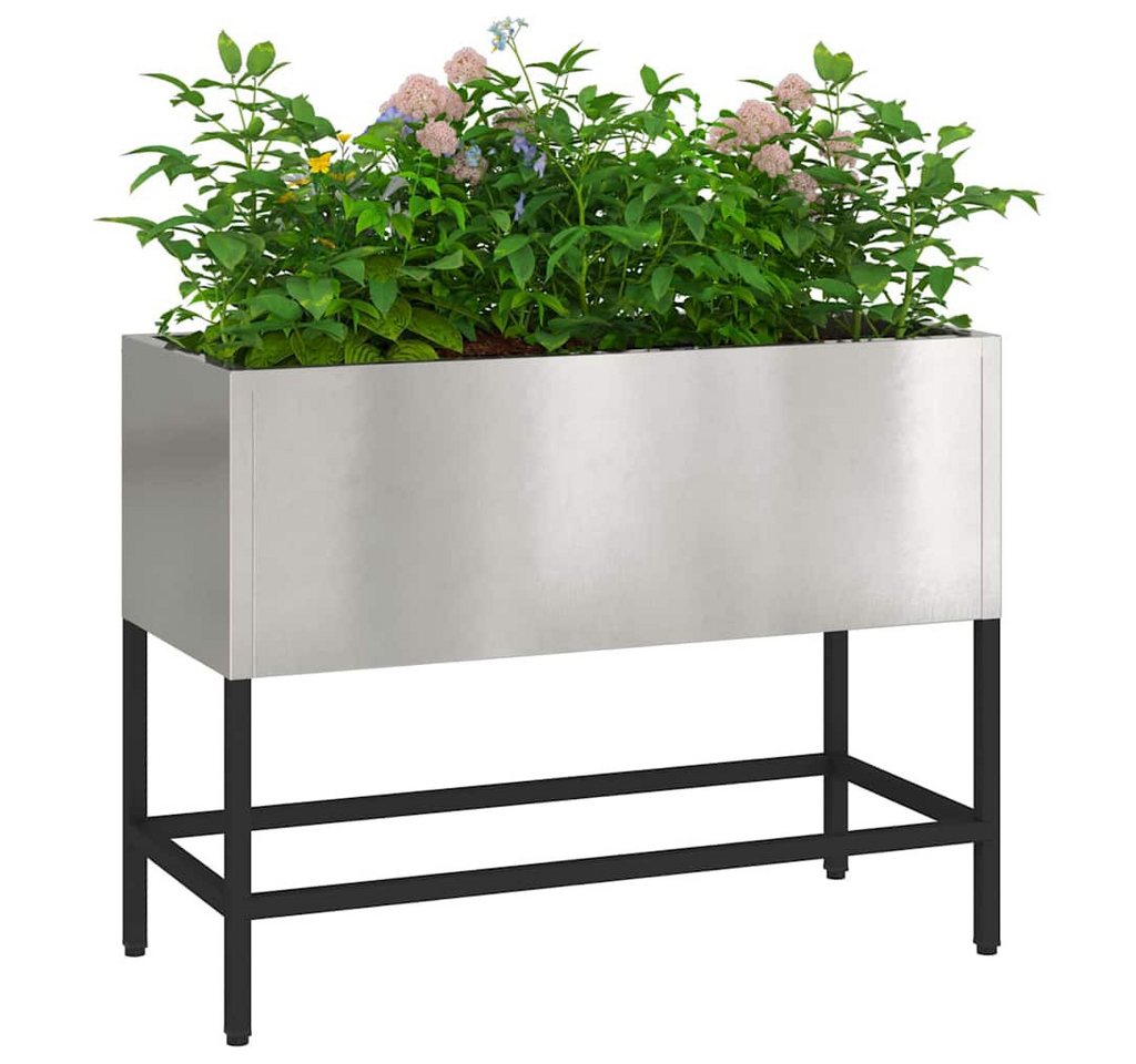 Thumbnail - vidaXL Hochbeet Hochbeet Gartenpflanzer Silber 60 x 26 x 45 cm Edelstahl (1 St)