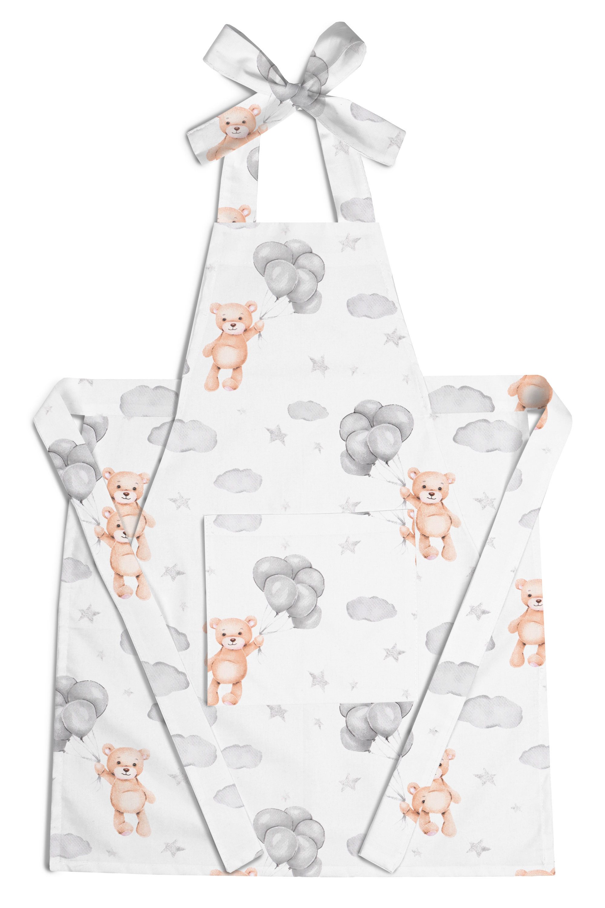 Kochschürze - Kinderschürze mit Tasche - Schürze zum Kochen, Malen, Spielen