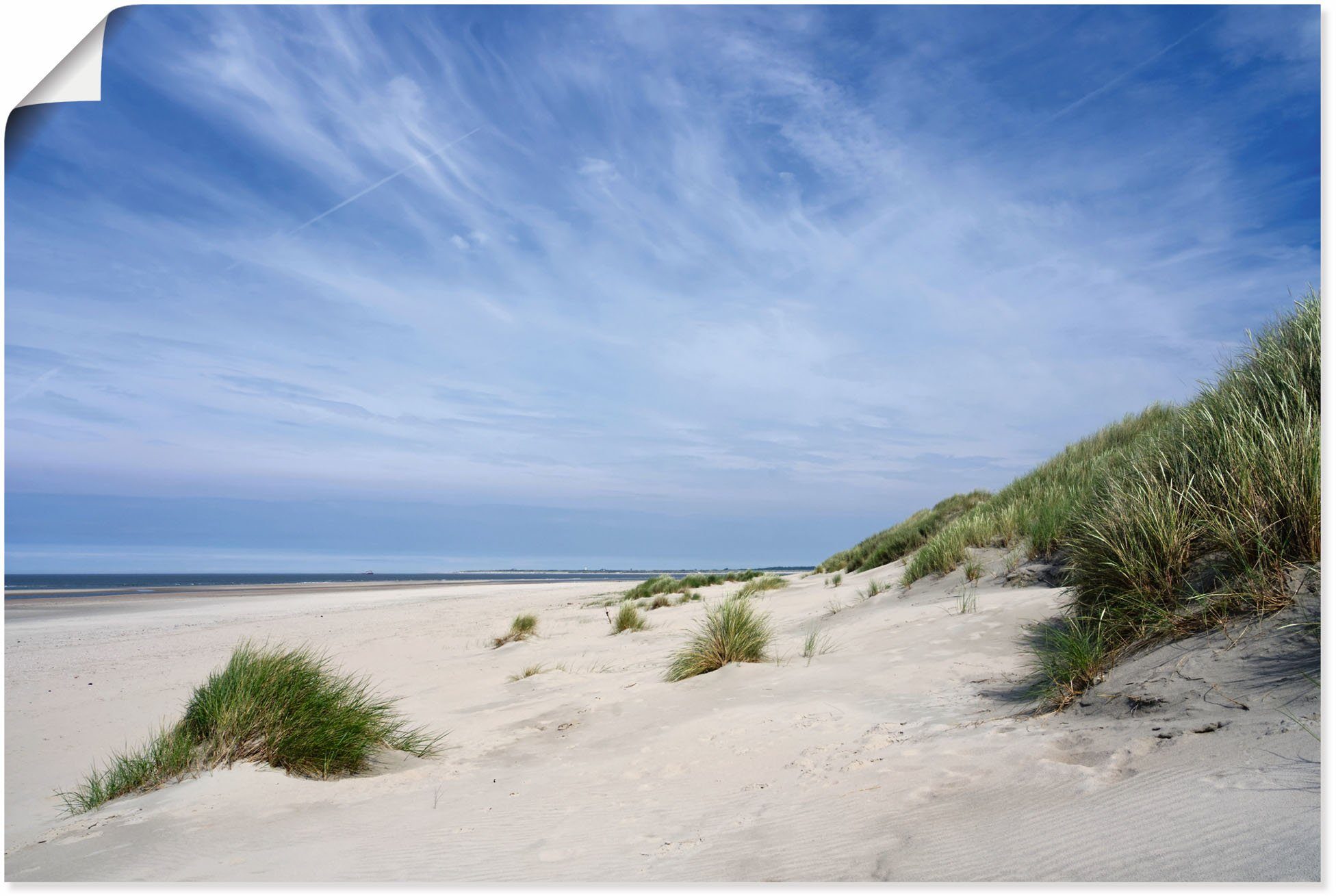 Artland Wandbild Strandlandschaft auf Baltrum, Strandbilder (1 St), als  Alubild, Leinwandbild, Wandaufkleber oder Poster in versch. Größen