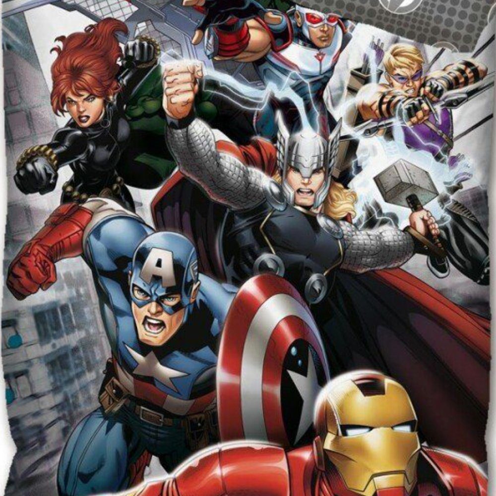 MARVEL Bettwäsche Marvel Avengers der Film Bettwäsche Set, Mikrofaser, Bettdeckenbezug 135-140x200 cm, Kissenbezug 63x63 cm